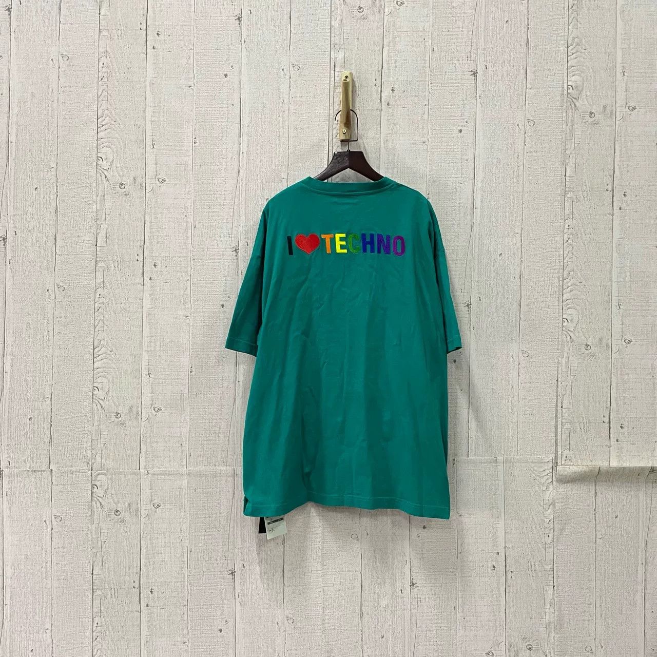 balenciaga i love techno short sleeve shirt