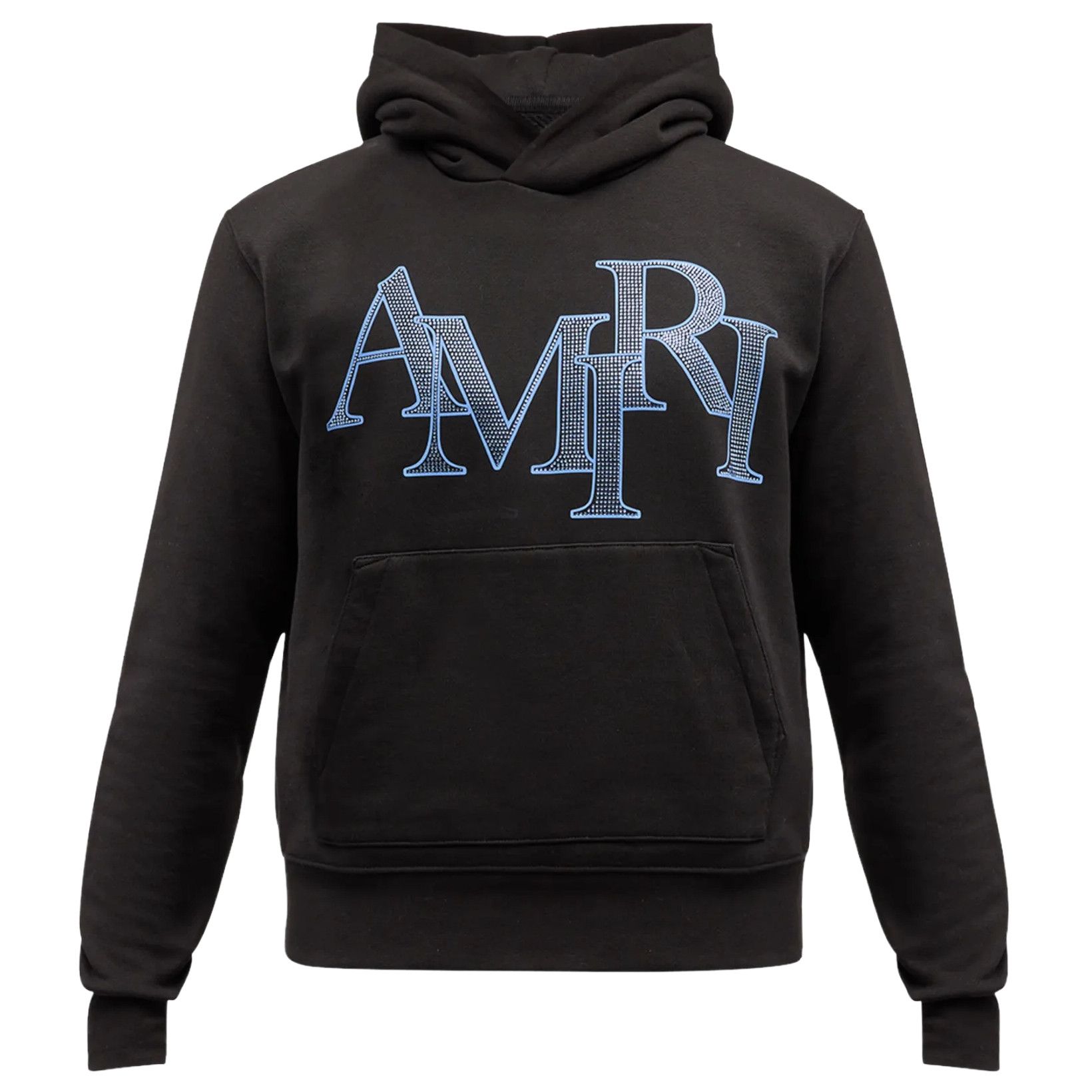 Amiri Crystal Staggered Hoodie Black/Blue Size US M / EU 48-50 / 2 - 1 Preview