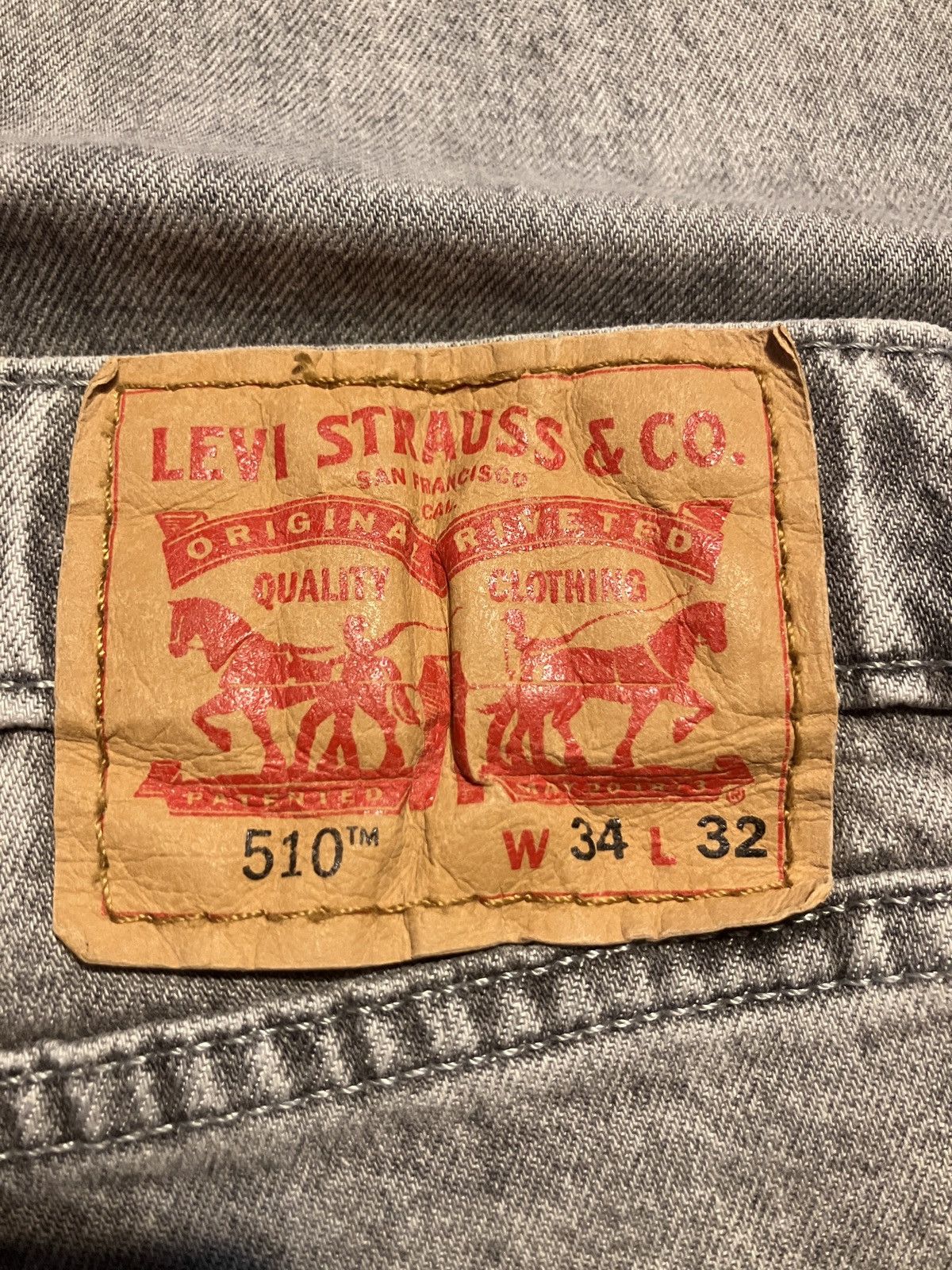 Levi's Levi’s 510 Grey Skinny Jeans Size US 34 / EU 50 - 3 Thumbnail