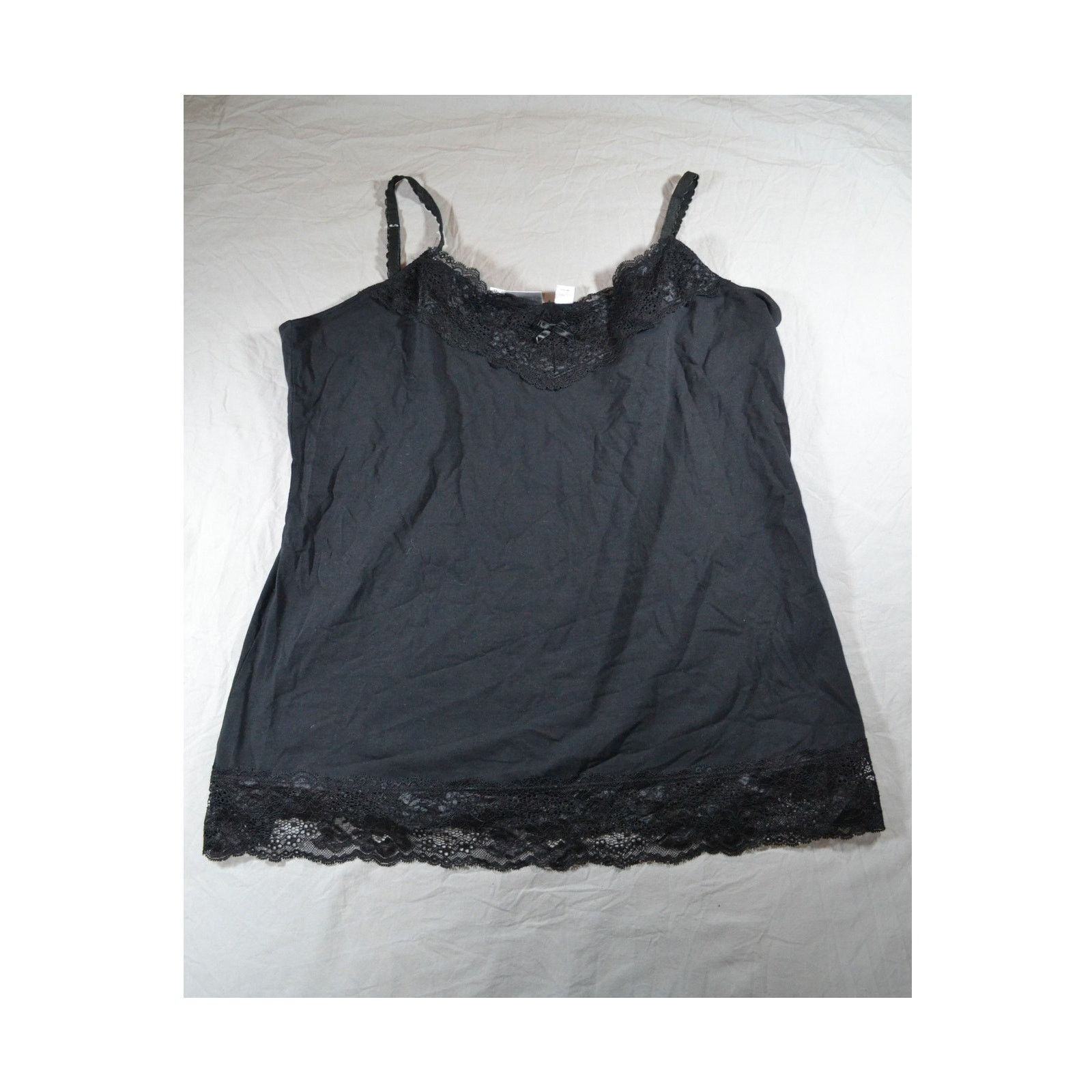 Avenue Avenue Vintage Lace Fairy Tank Tops Cami Black Size Large Size L / US 10 / IT 46 - 1 Thumbnail