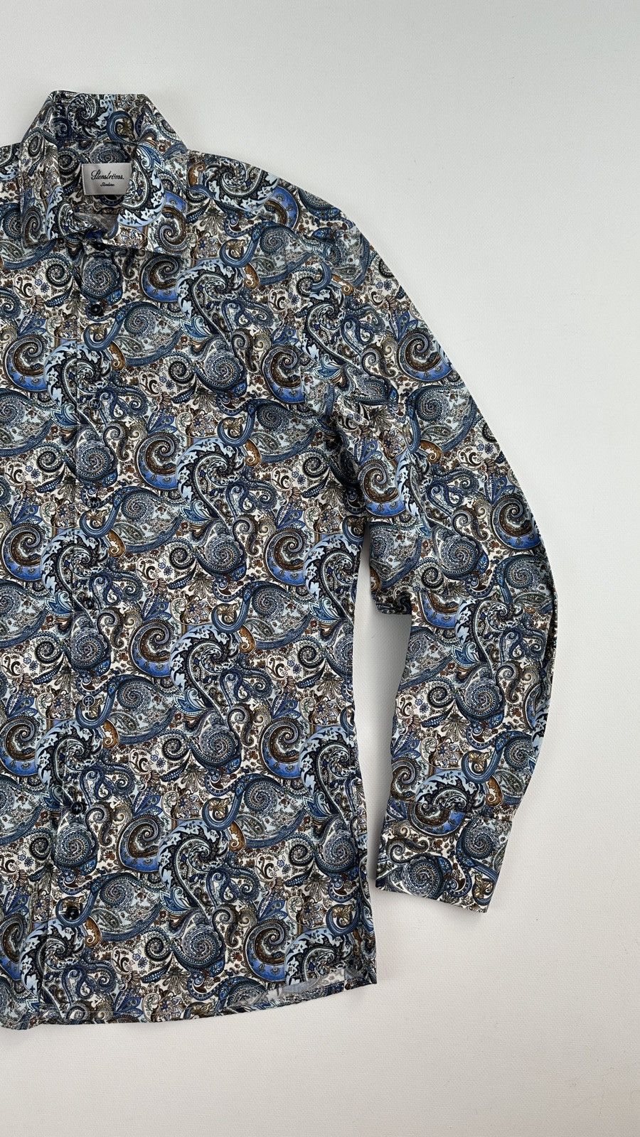 Strenstroms Stenstroms Paisley Dress Button Up Shir Size 38S - 2 Thumbnail