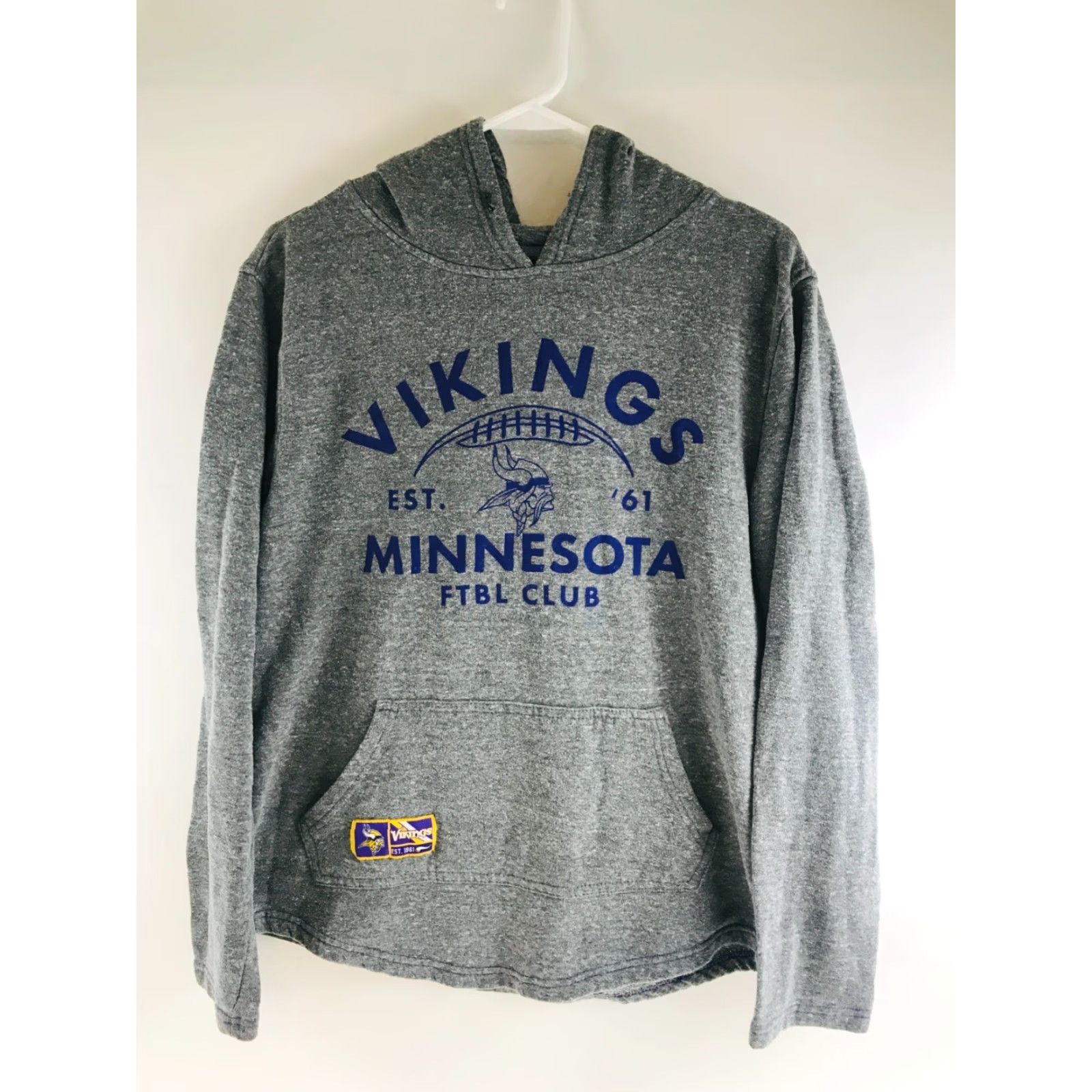 NFL NFL Team Apparel Jacket Minnesota Vikings Football Hoodie Men's Size Small Gray Size US S / EU 44-46 / 1 - 2 Thumbnail
