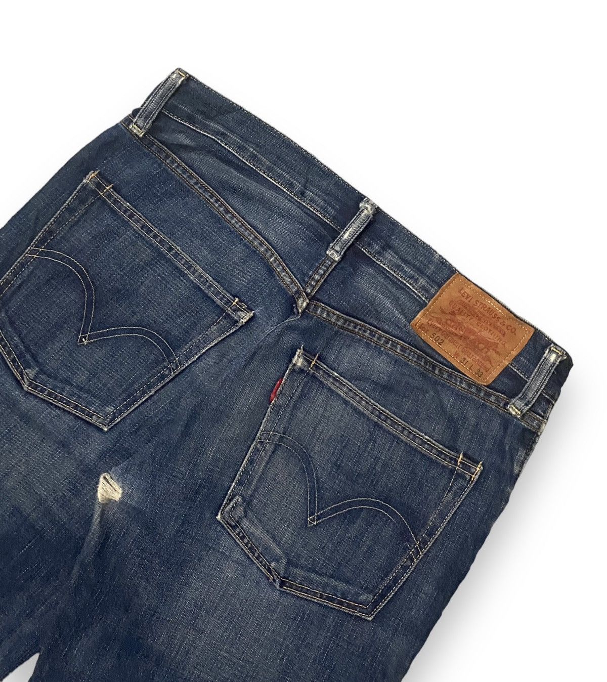 Japanese Brand × Levi's × Vintage Vintage Levis 502 Selvedge 4459 Button Distress Straight d' Size US 33 - 12 Thumbnail