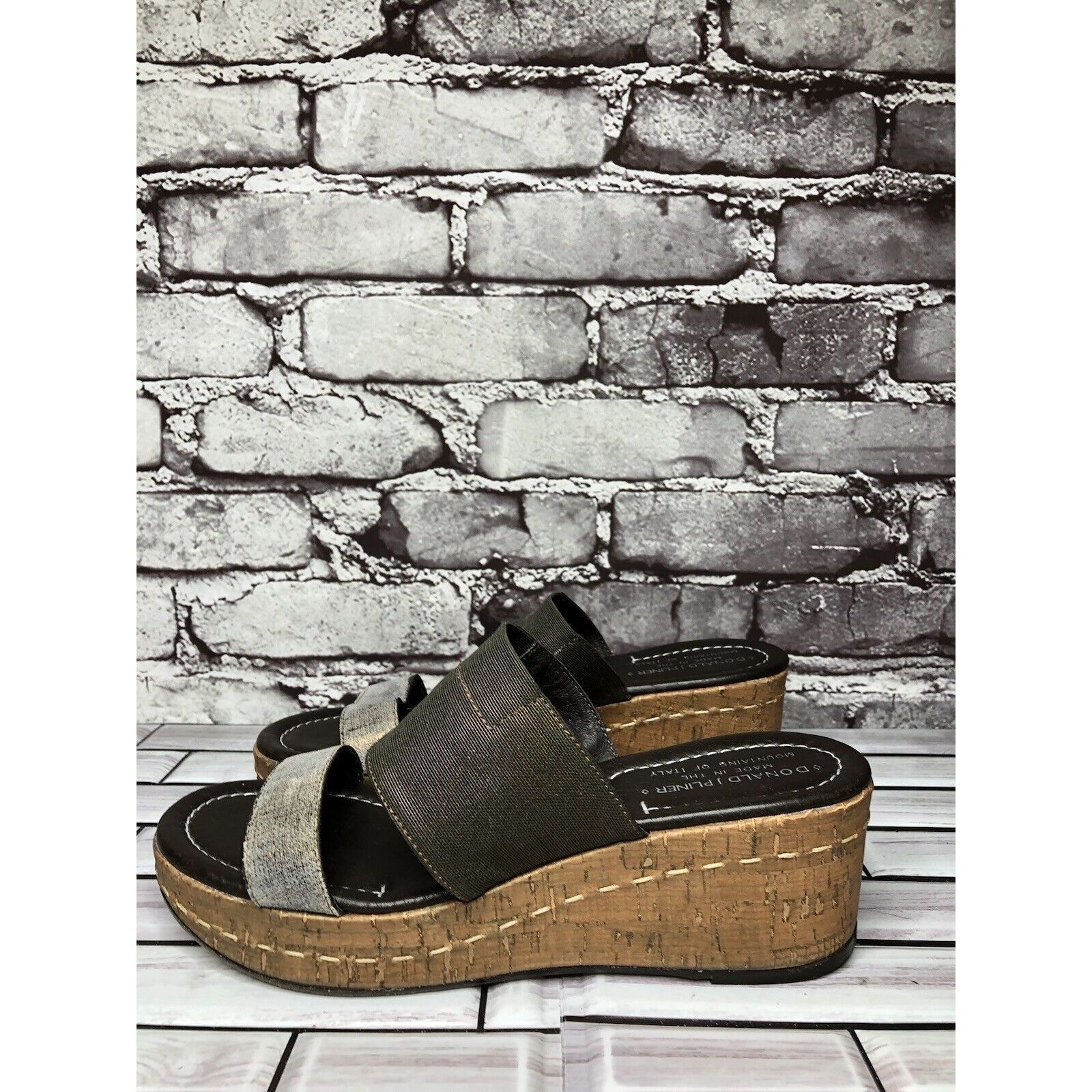 Donald Pliner Donald Pliner Shera Copper Metallic Straps Cork Wedge Sandal Size US 7.5 / IT 37.5 - 17 Thumbnail