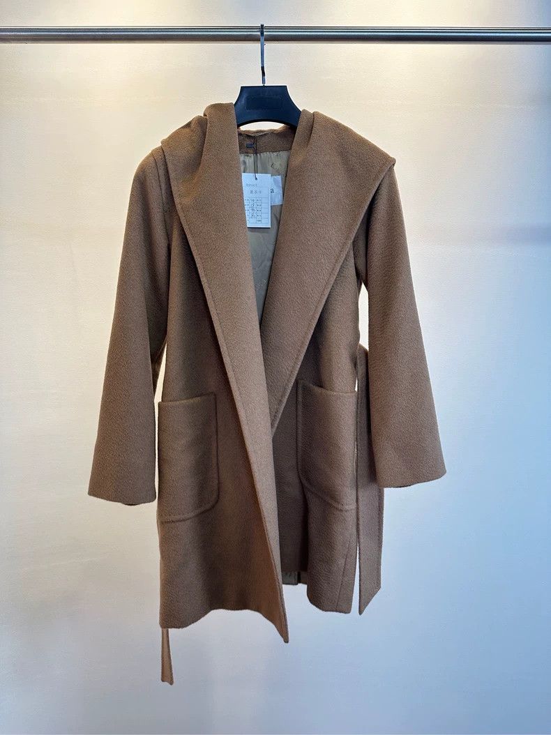 Max Mara Max Mara Camel hooded pocket midi coat Size S / US 4 / IT 40 - 1 Thumbnail