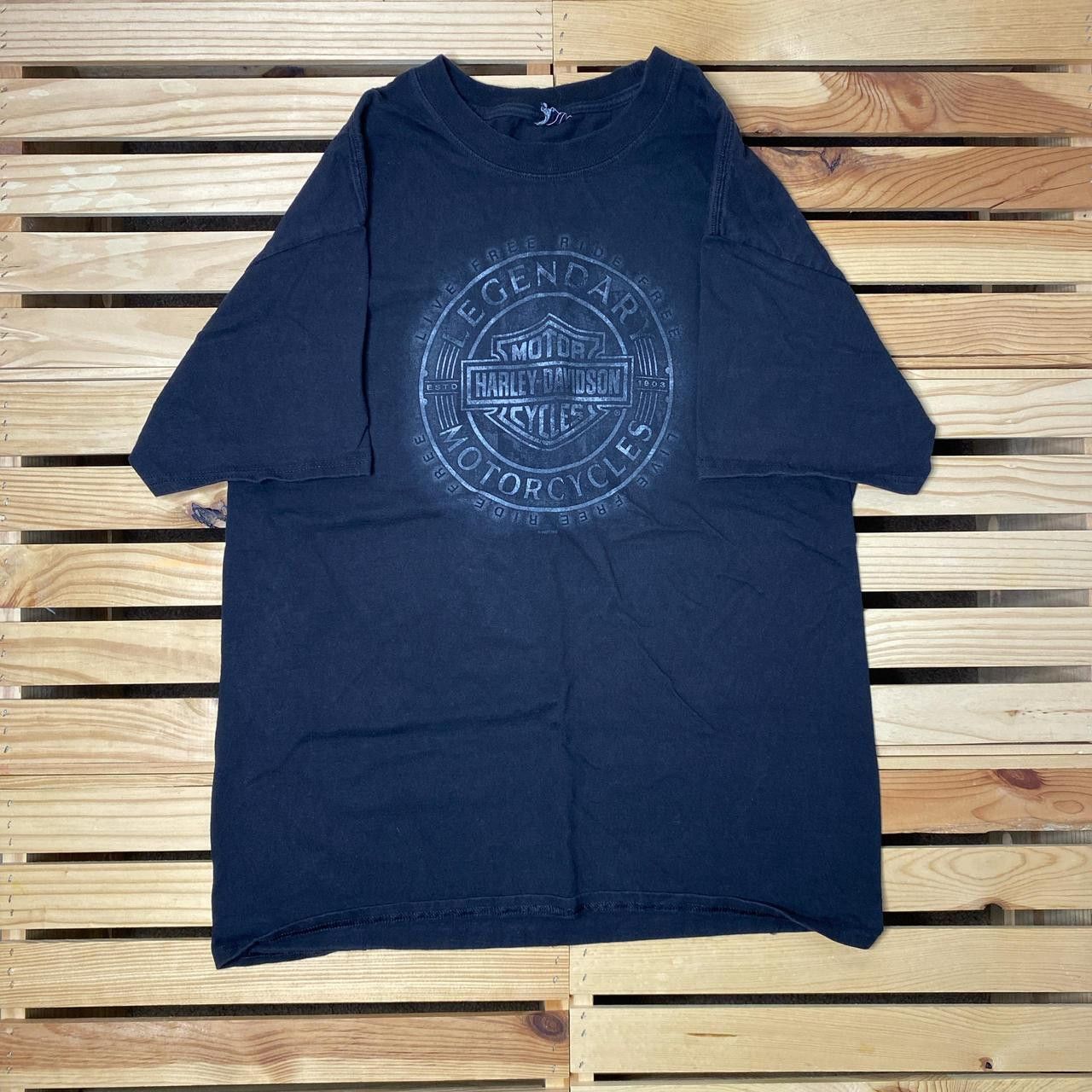 Harley Davidson Harley Davidson, MI Black Nature Biker Tee Size Large Size US L / EU 52-54 / 3 - 2 Thumbnail