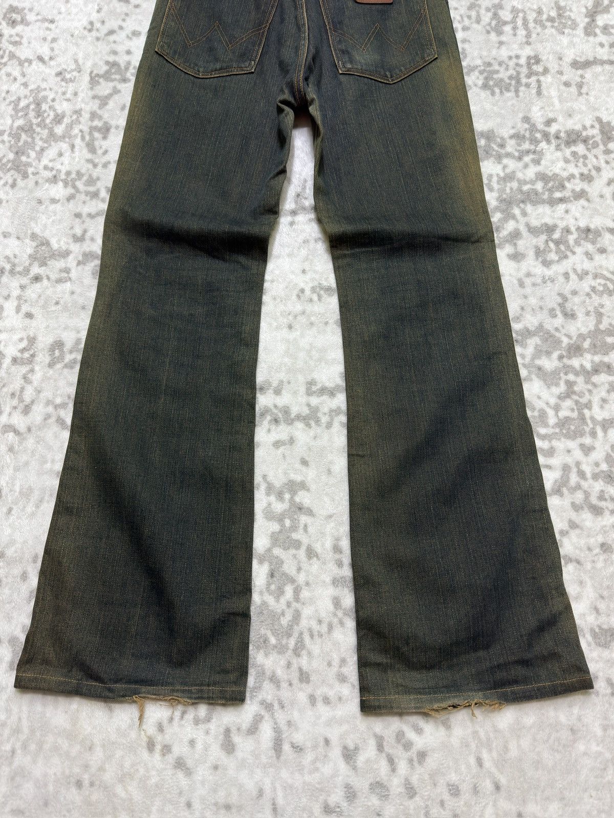 Vintage Wrangler Sun Faded Flared Mud Wash Bootcut Denim