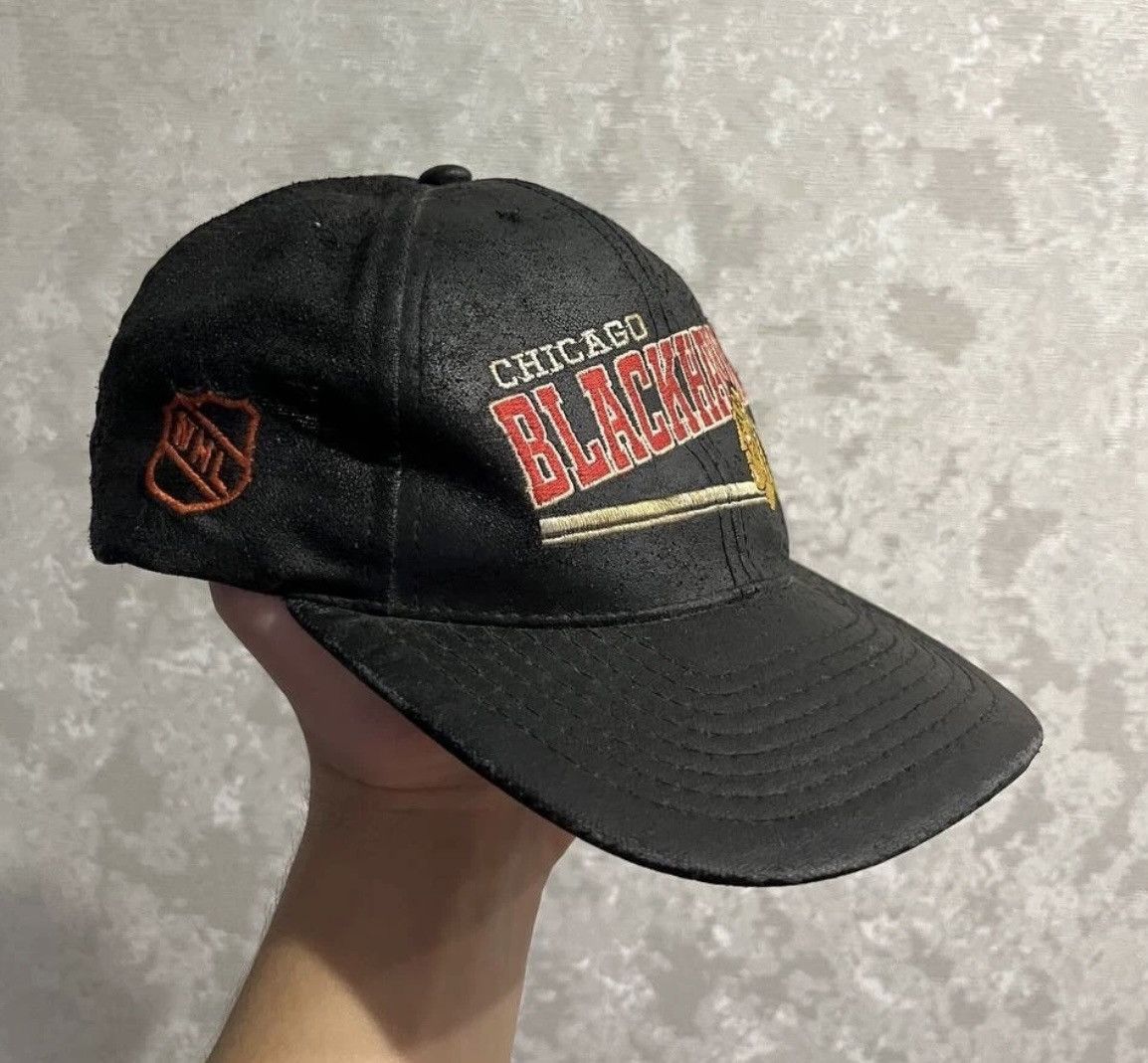 NHL × Vintage Vintage Chicago Blackhawks NHL Cap – Inter Cap USA Size ONE SIZE - 2 Thumbnail