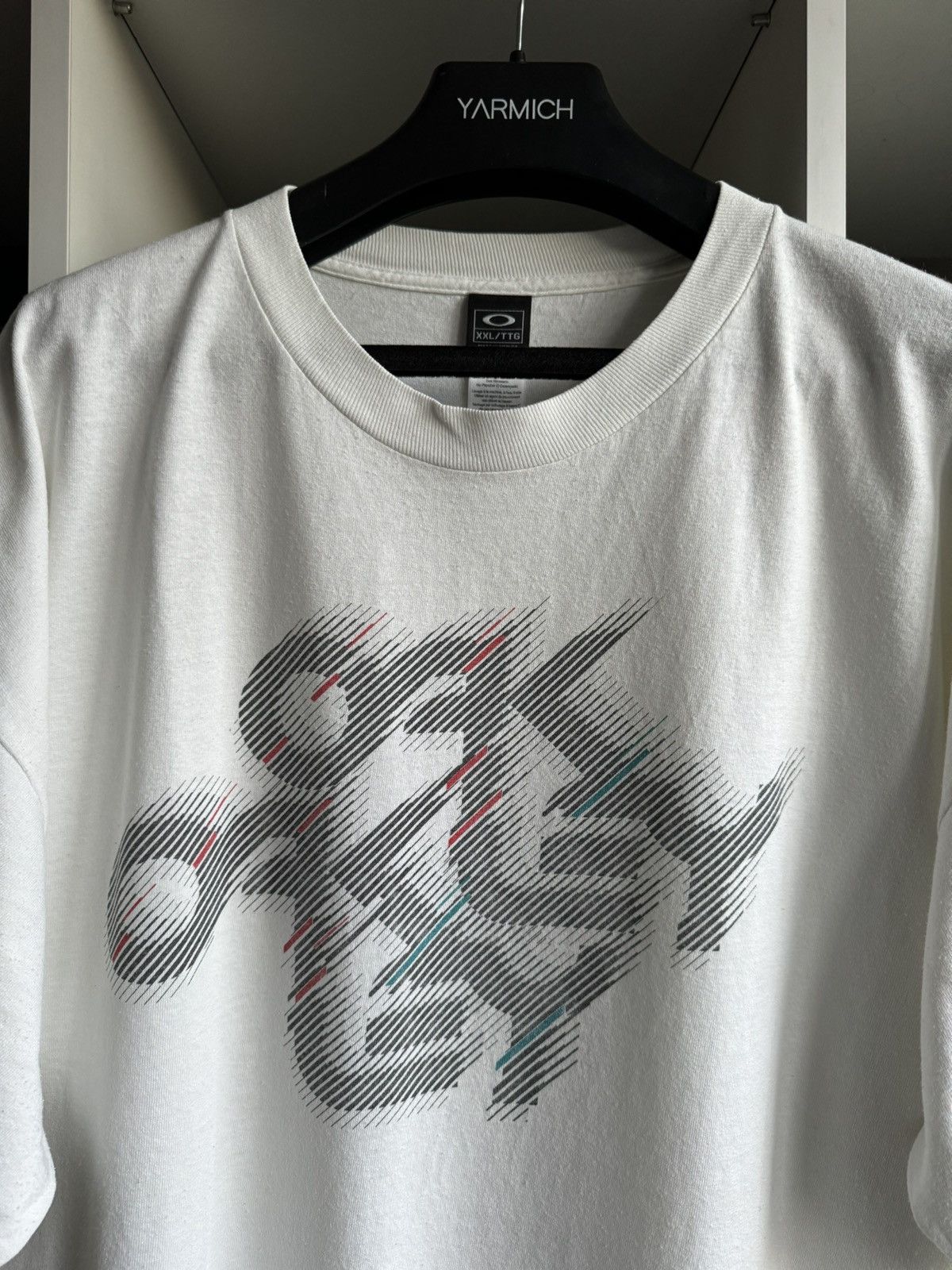 Oakley × Vintage Vintage OAKLEY 3D Graphic Spellout Logo Tee Size US XXL / EU 58 / 5 - 3 Thumbnail