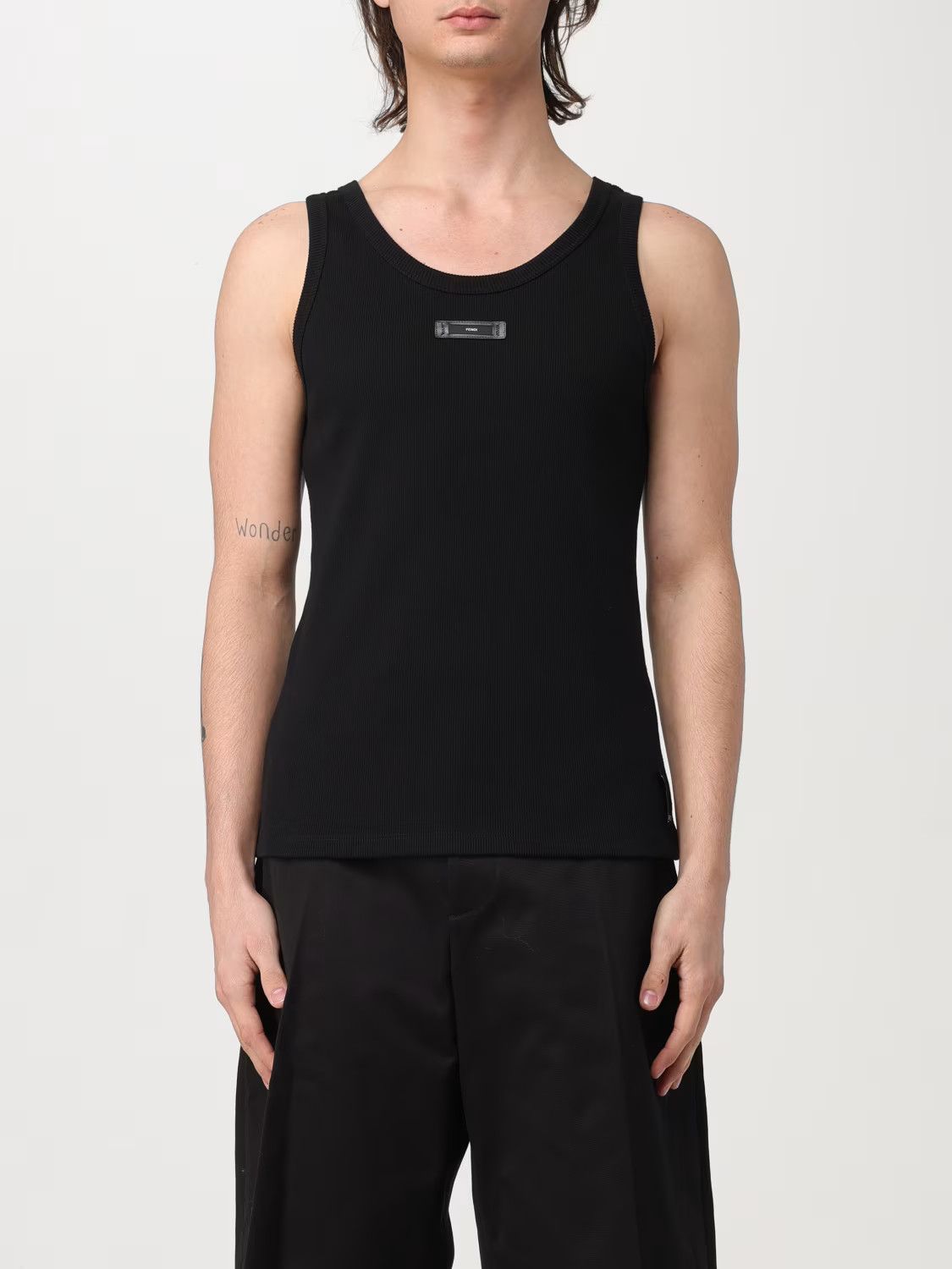 Fendi o1s1wg110425 Tank Tops in Black | Grailed, image size:1125x1500