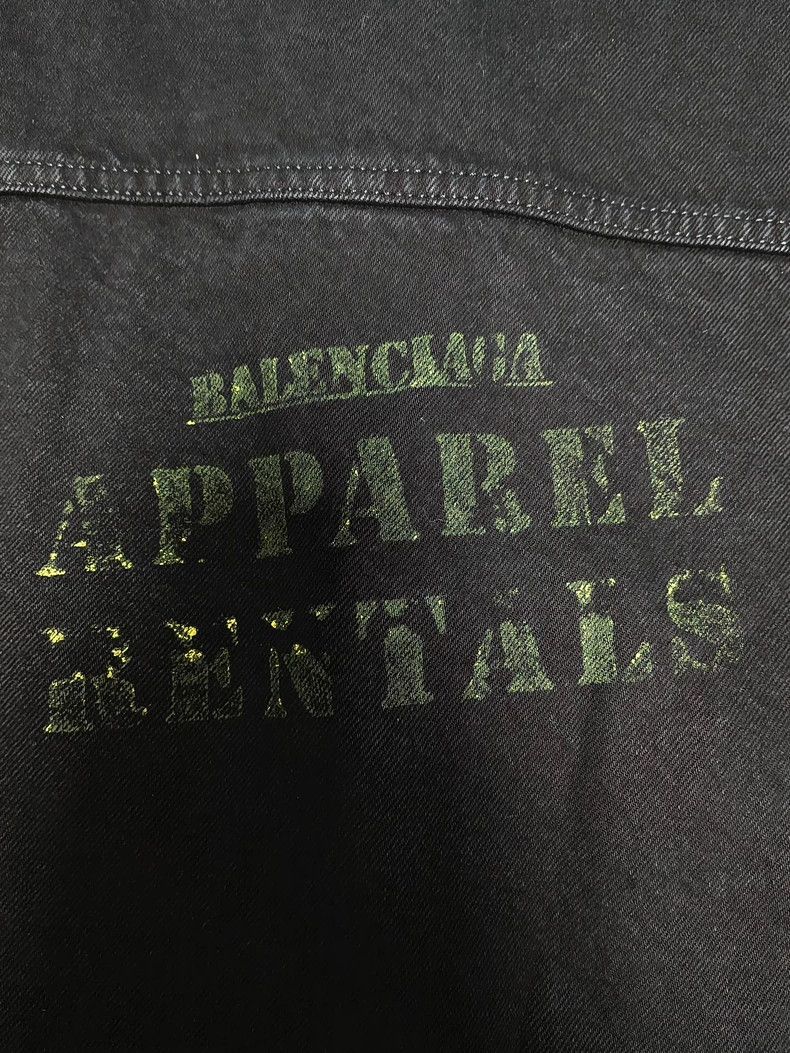 Balenciaga Balenciaga Old Appareal Black Denim Jacket Jacket Size US XS / EU 42 / 0 - 3 Thumbnail