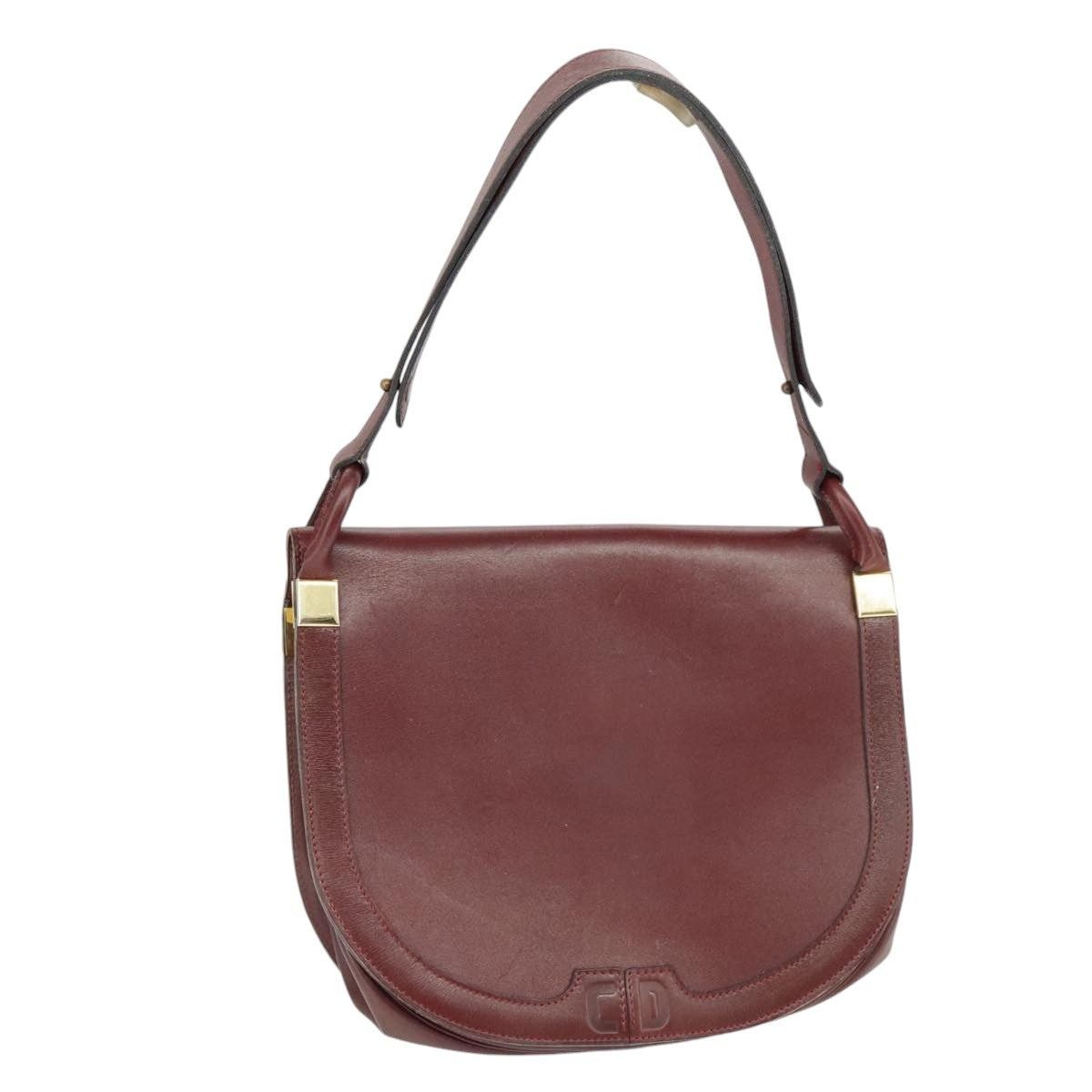 Dior DIOR Shoulder Bag Leather Bordeaux Gold Size ONE SIZE - 1 Thumbnail