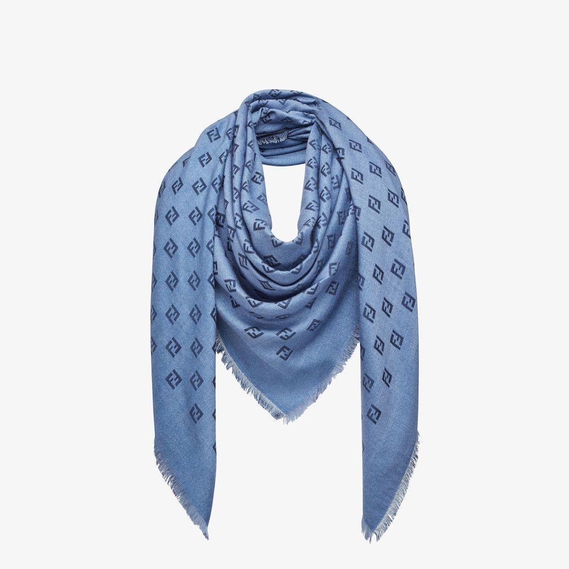 Fendi o1s1wg111224 Size: OS / FF Shawl in Blue Size ONE SIZE - 2 Thumbnail