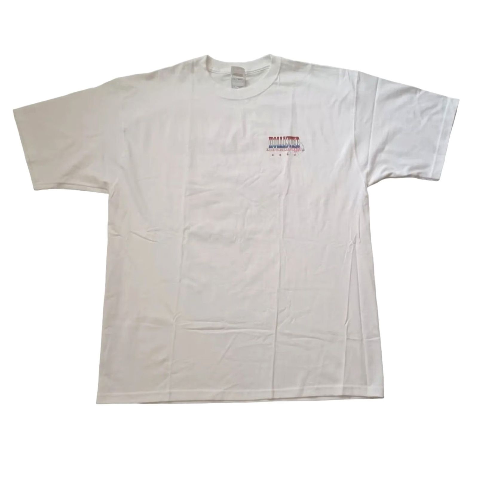 Fruit Of The Loom Hollister Independence Rally Shirt XL White Bike Engine Logo 2004 Deadstock Mens Size US XL / EU 56 / 4 - 3 Thumbnail