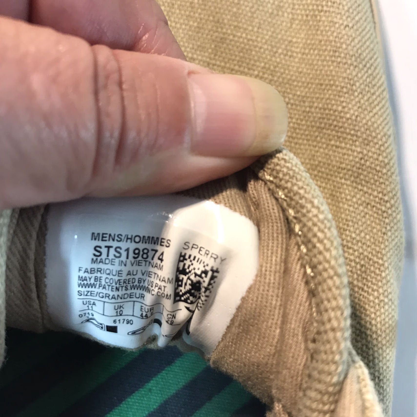 Sperry Sperry Top Sider Sneakers Beige Canvas Lace Up Mens Size 11 Casual Size US L / EU 52-54 / 3 - 6 Thumbnail