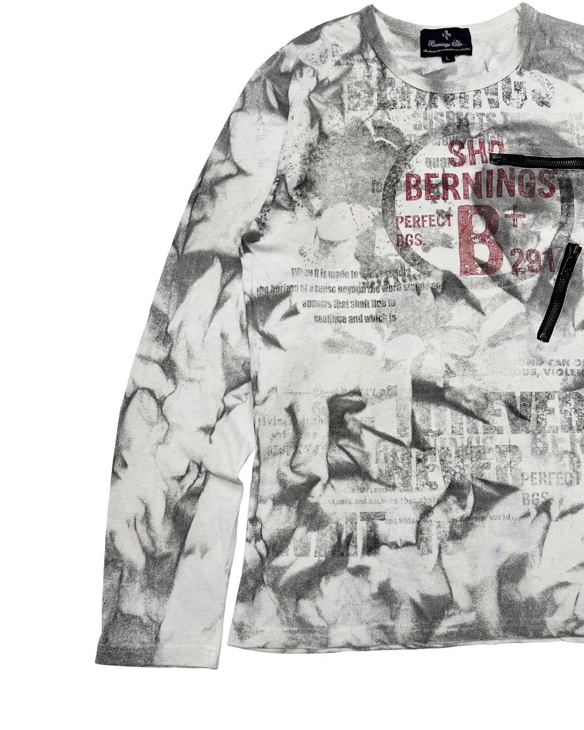 BERNINGS SHO Berning Sho Poem Pocket Zipped Longsleeve Tshirt Size US M / EU 48-50 / 2 - 2 Thumbnail
