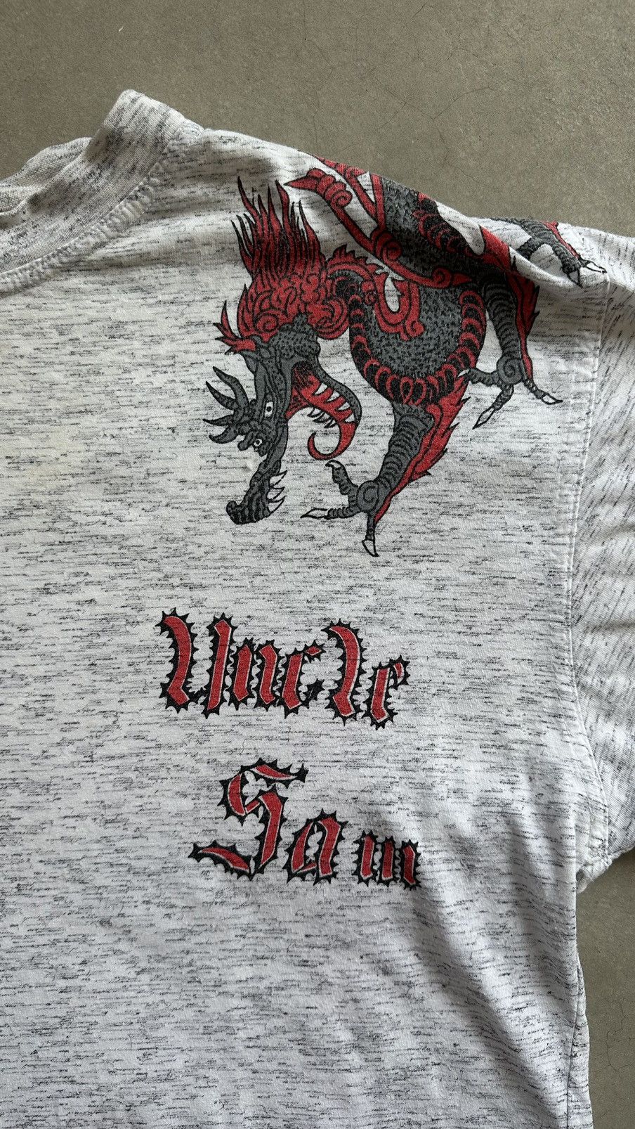 Vintage VINTAGE UNCLE SAM SPORTWEAR USA 90S DRAGON PRINT TEE Size US M / EU 48-50 / 2 - 2 Thumbnail