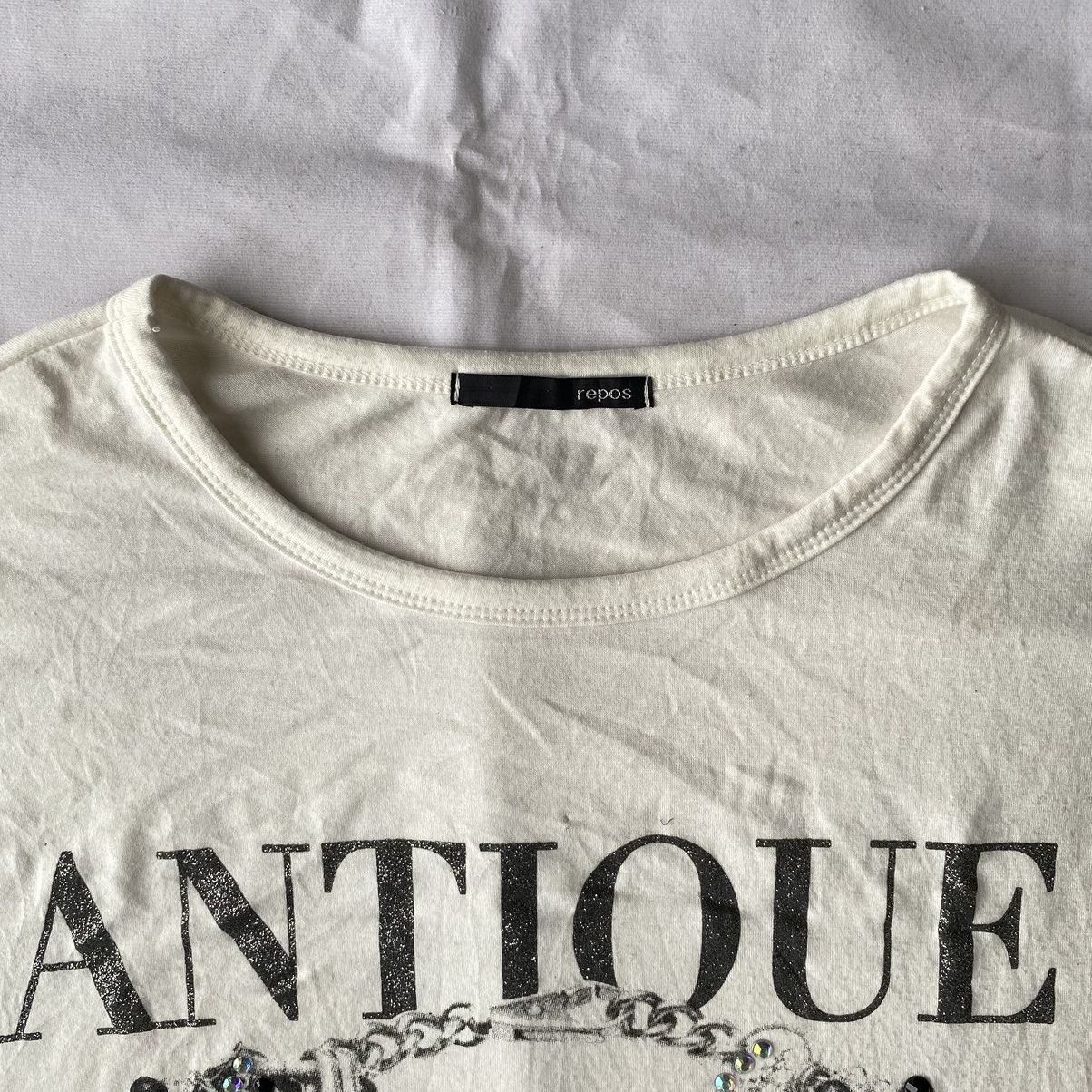 If Six Was Nine × Japanese Brand × Le Grande Bleu (L.G.B.) Japanese Style Antique Poem Diamond Sleeveless Tees Size M / US 6-8 / IT 42-44 - 3 Thumbnail