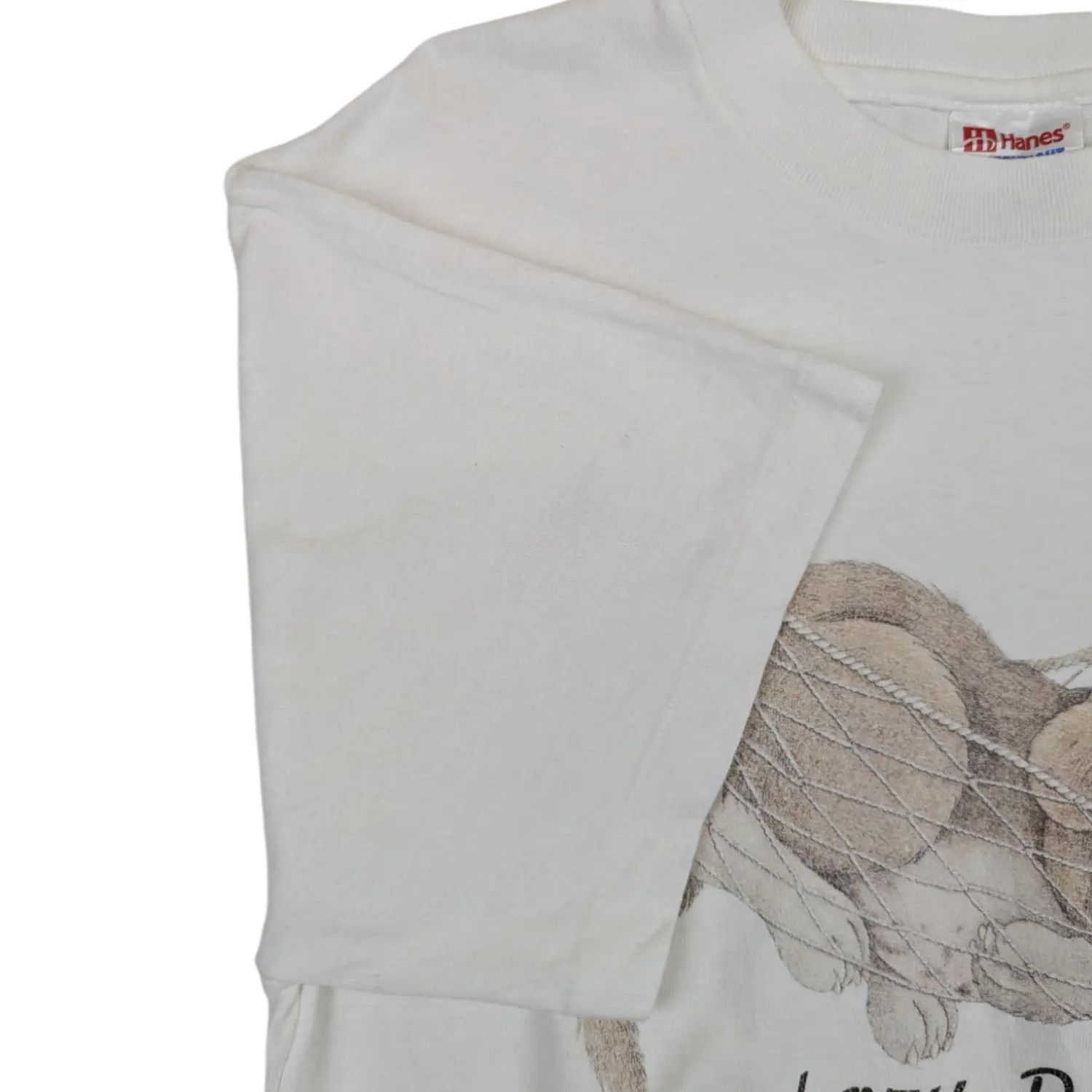 Hanes Vintage 90's HANES Cute Dog Lazy Days Hawaii Tee Size US M / EU 48-50 / 2 - 6 Thumbnail