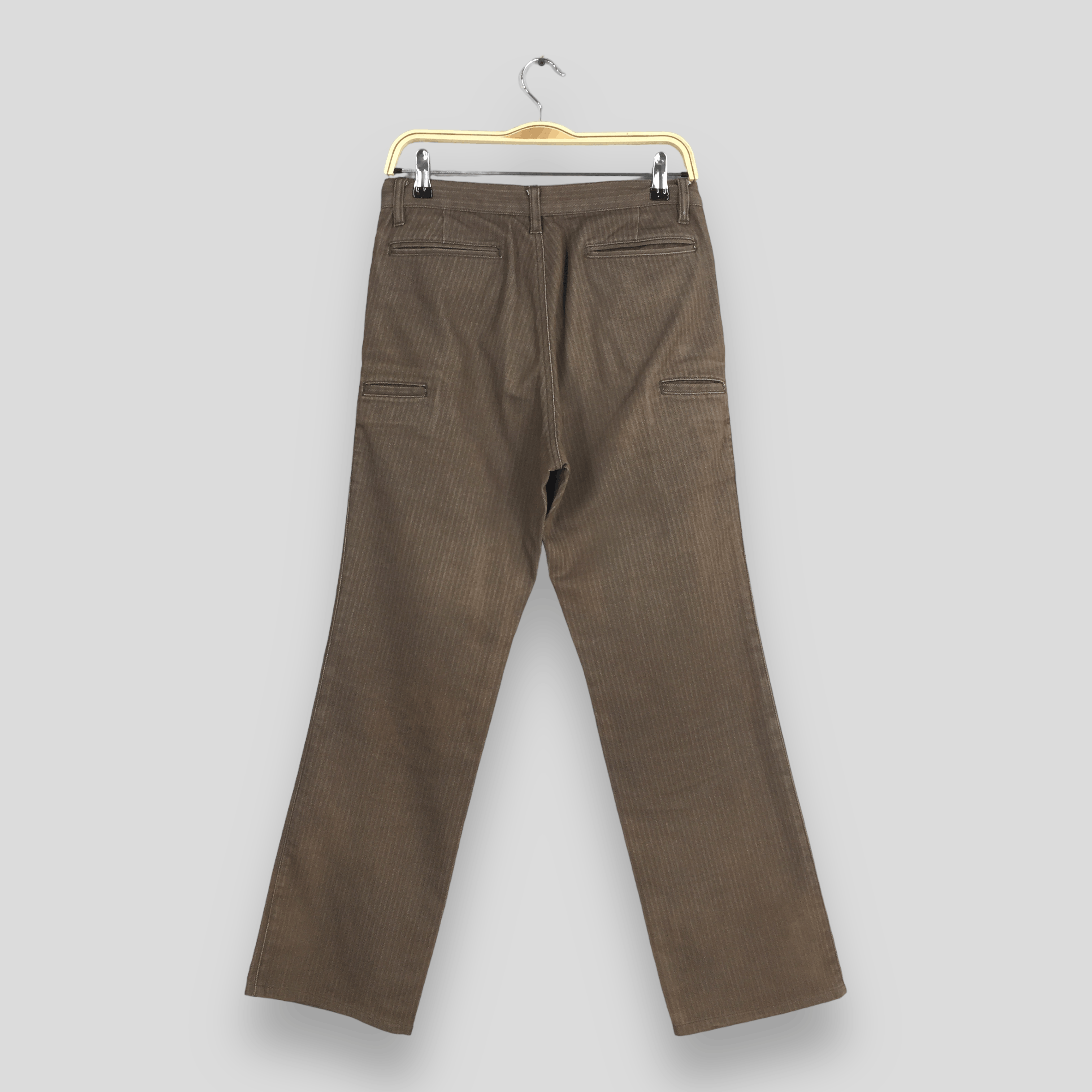 JUN MEN Size 29x30 Junmen Japan Herringbone Brown Pants Size US 29 - 9 Thumbnail