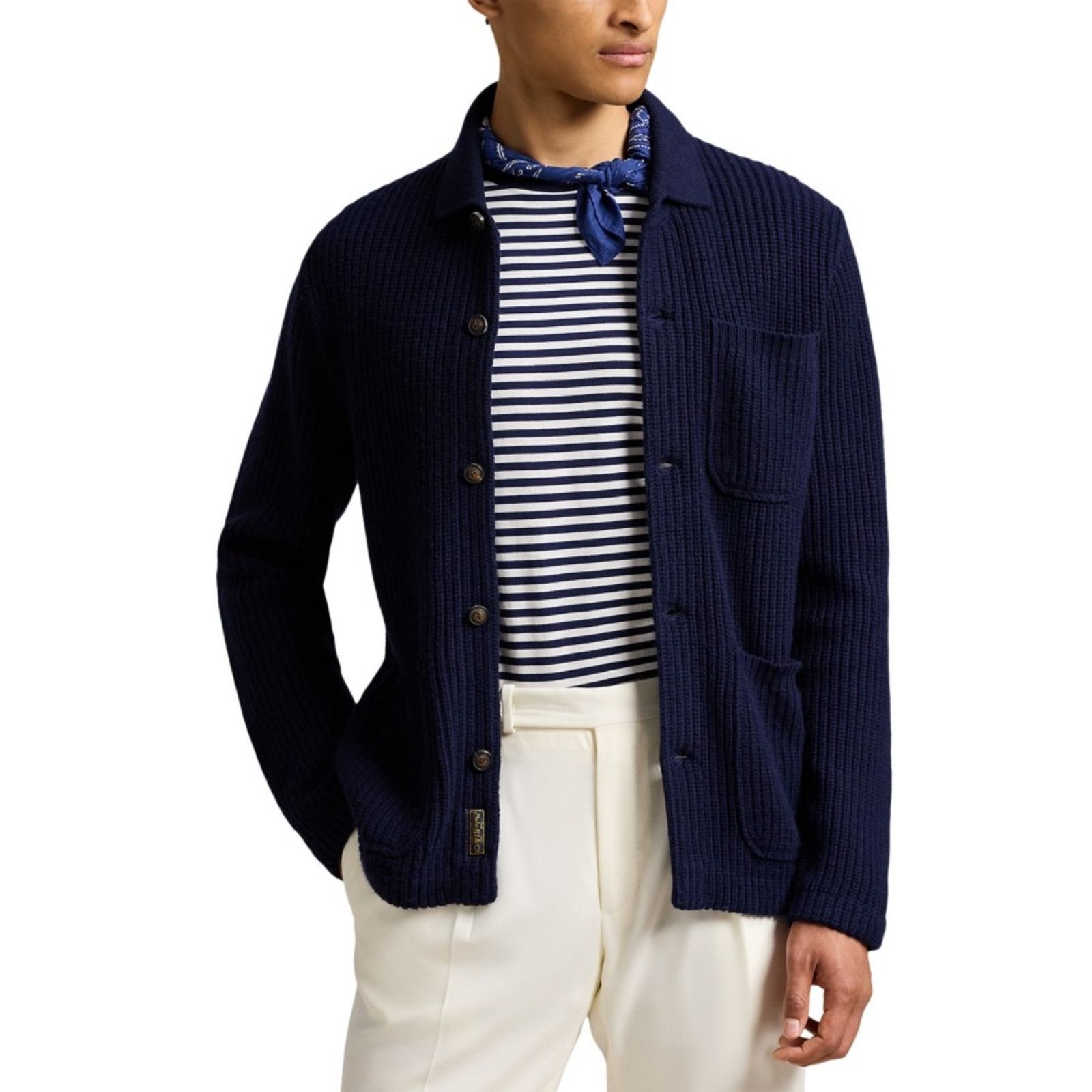 Polo Ralph Lauren Polo Ralph Lauren Men Wool & Cotton Cardigan Navy Size XL Size US XL / EU 56 / 4 - 3 Thumbnail