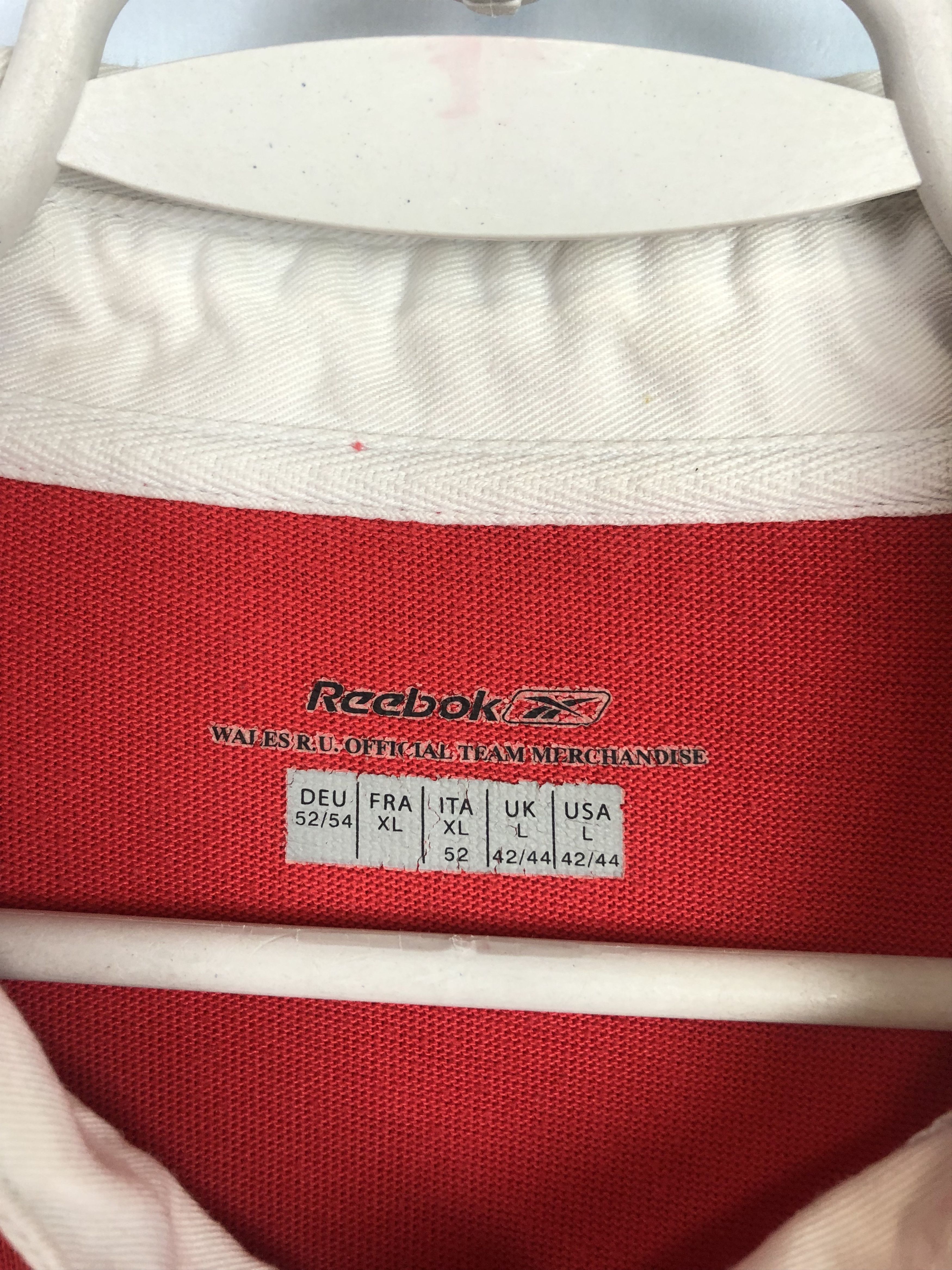 Reebok Vintage Reebok Wales Rugby Union Jersey Mens Shirt Trikot Size US XL / EU 56 / 4 - 6 Thumbnail