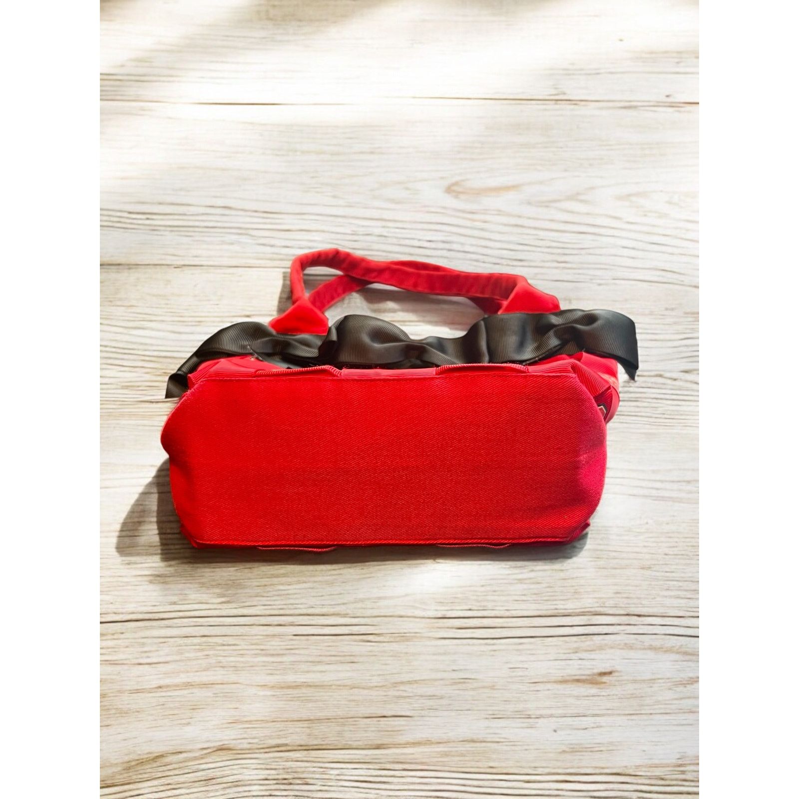 Vintage NC State Purse-Woven Ribbon Bag-North Carolina Wolfpack Tote Size ONE SIZE - 4 Thumbnail