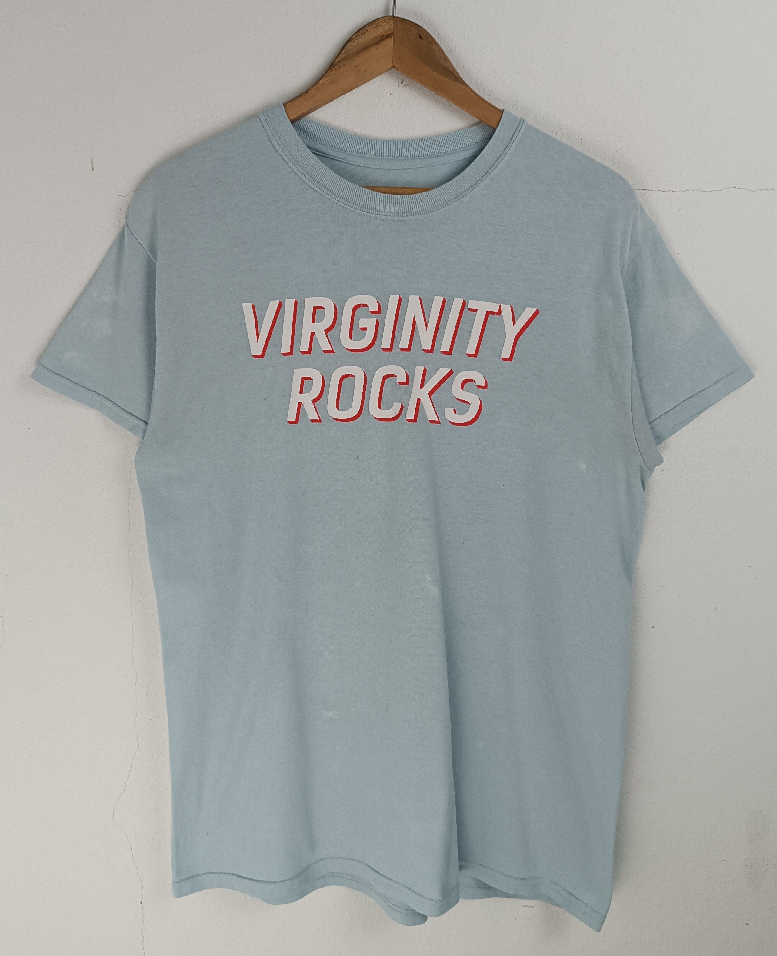 Vintage VINTAGE VIRGINITY ROCKS HUMOR FUNNY ADULTS TEE Size US M / EU 48-50 / 2 - 3 Thumbnail