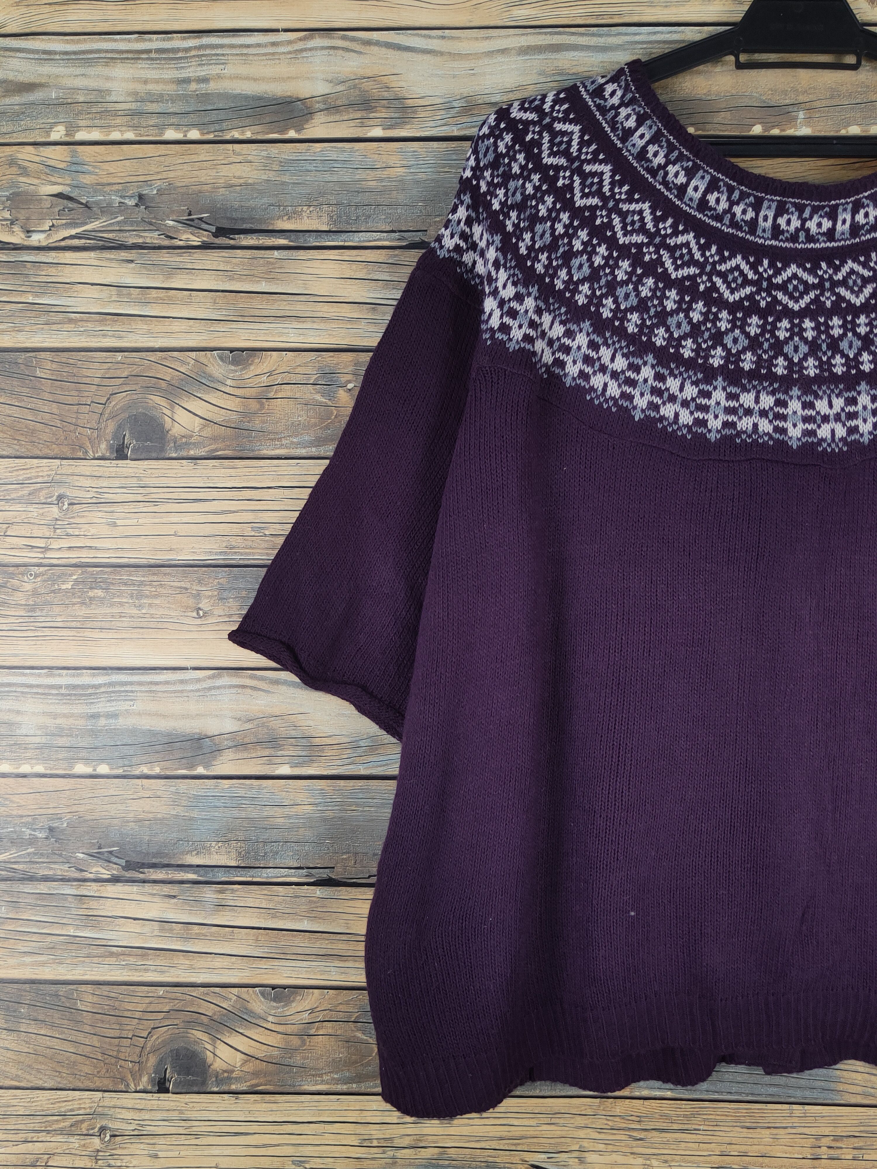 Homespun Knitwear × Japanese Brand Nusy Dark Purple Knitwear Cardigan #W1242 Size M / US 6-8 / IT 42-44 - 8 Thumbnail