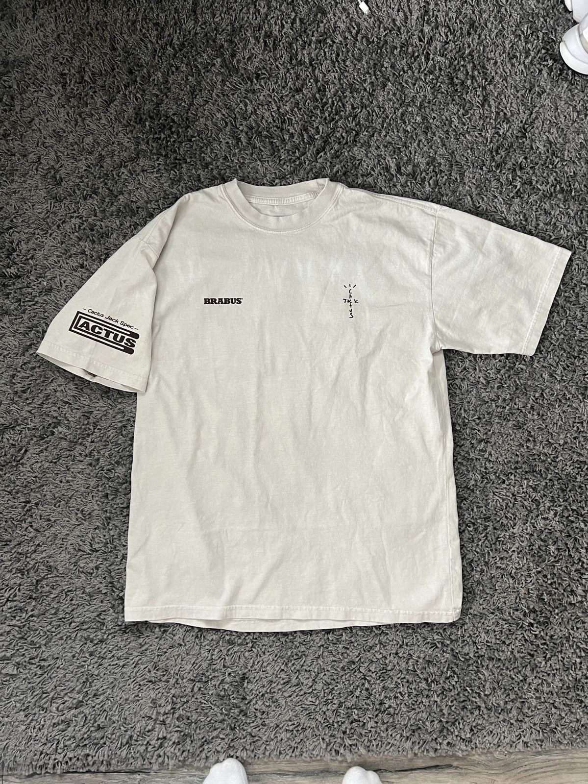 Travis Scott Travis Scott Cactus Jack x Brabus Beige Tee Large | Grailed