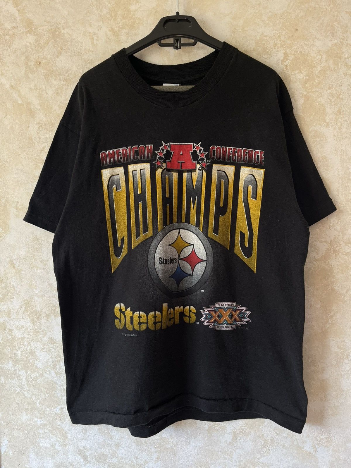 Salem Sportswear Vintage 1995 Pittsburgh Steelers AFC Champs Super Bowl Size US L / EU 52-54 / 3 - 1 Thumbnail