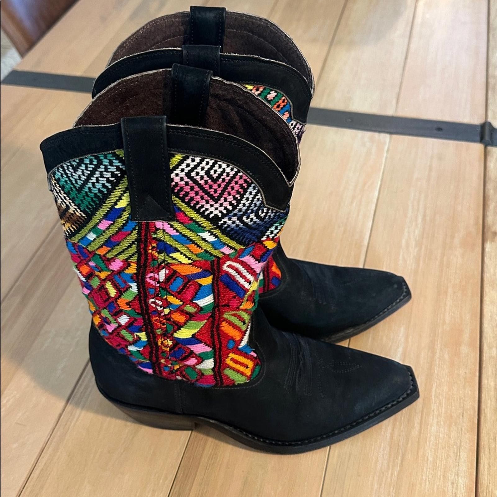 Studio D'Artisan Handmade 90’s 8.5 Cowboy Boot Black Leather Jorge Leonel Size US 8.5 / IT 38.5 - 1 Thumbnail