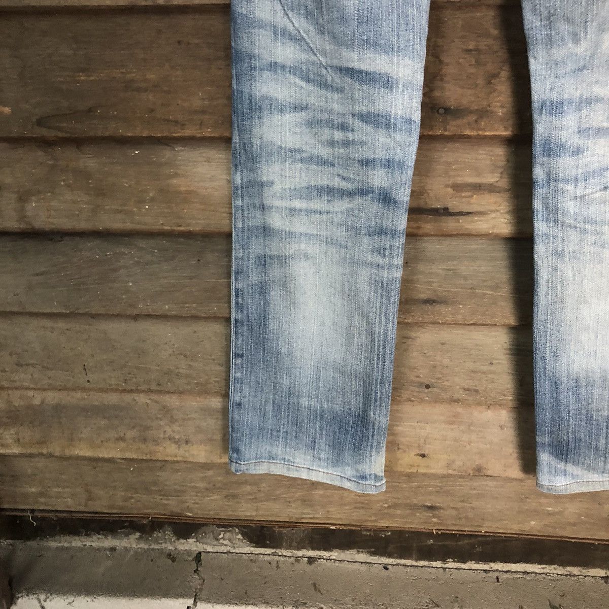 Japanese Brand Monsieur Nicole Blue Distressed Denim Pants #7330 Size 32" / US 10 / IT 46 - 20 Thumbnail