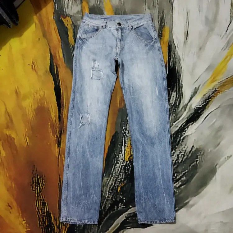 Vintage VINTAGE PINK LATTE DISTRESSED FADED BLUE JEANS PANTS Size US 30 / EU 46 - 1 Thumbnail