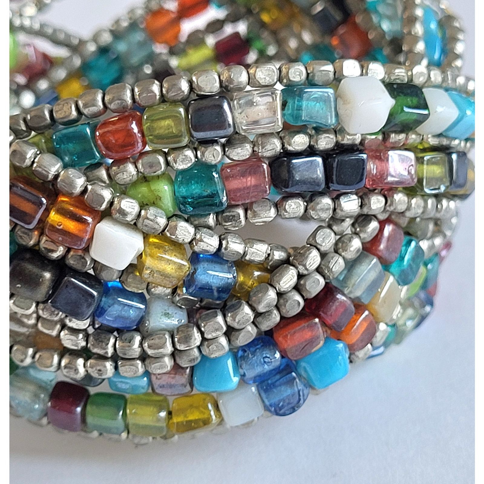 & Other Stories Vintage Boho Tribal Multi-Strand Bead Cuff Bracelet Size ONE SIZE - 4 Thumbnail