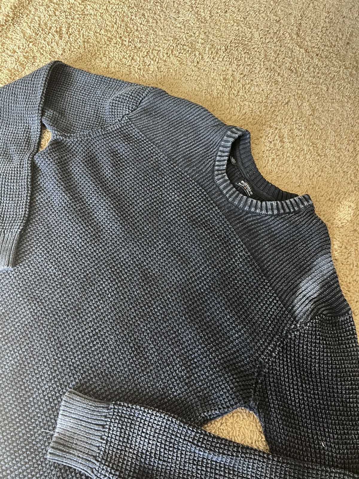 Buffalo David Bitton Overdyed Fisherman Knit sweater Size US L / EU 52-54 / 3 - 5 Thumbnail