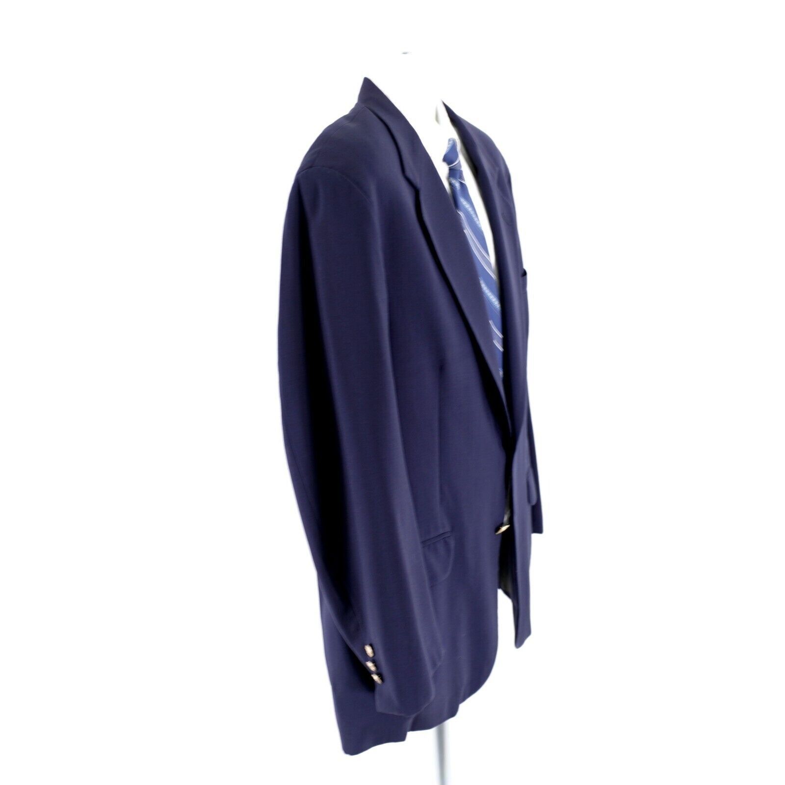 Stafford Stafford Worsted Wool 2 Gold Button Blazer 44R Vintage Tailo Size 44R - 8 Thumbnail