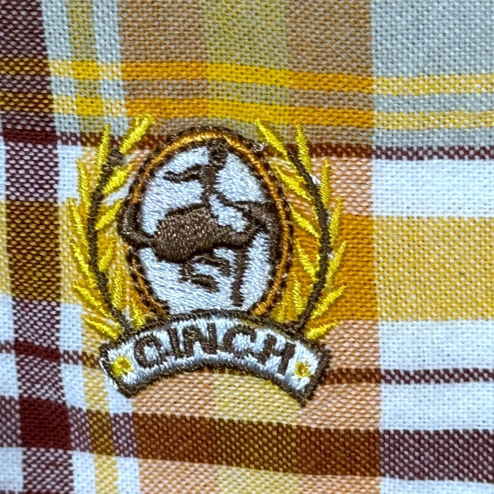 Vintage Cinch Plaid Cotton Button-Down Shirt 2XL Yellow Western / Mens / Long Sleeve / Casual, Travel Size US XXL / EU 58 / 5 - 6 Thumbnail