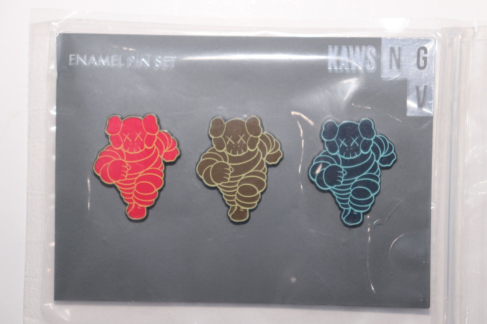 Kaws KAWS NGV Chum Enamel Pin Set - Kawsone - 6x Enamel Pins Size ONE SIZE - 5 Thumbnail