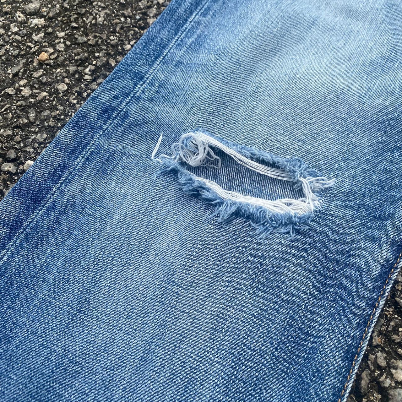 If Six Was Nine Vintage Gap 1969 Slim Distressed Denim Size US 33 - 12 Thumbnail