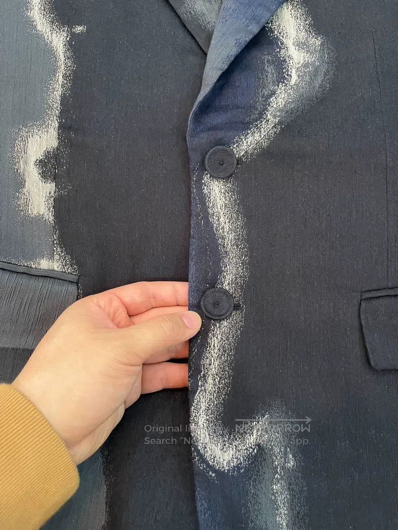 Fendi Fendi Blazer, Linen and Silk Fabric, Tie-Dye Design Size 48L - 2 Thumbnail
