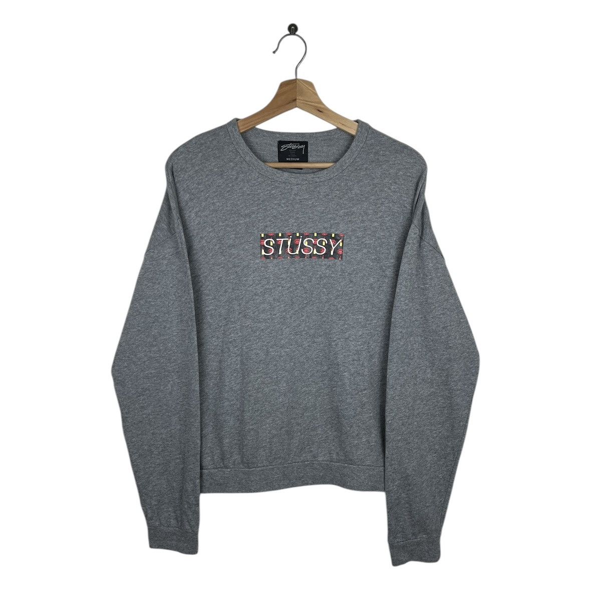 Stussy × Vintage Vintage Stussy Box Logo Sweatshirt Size US S / EU 44-46 / 1 - 1 Thumbnail