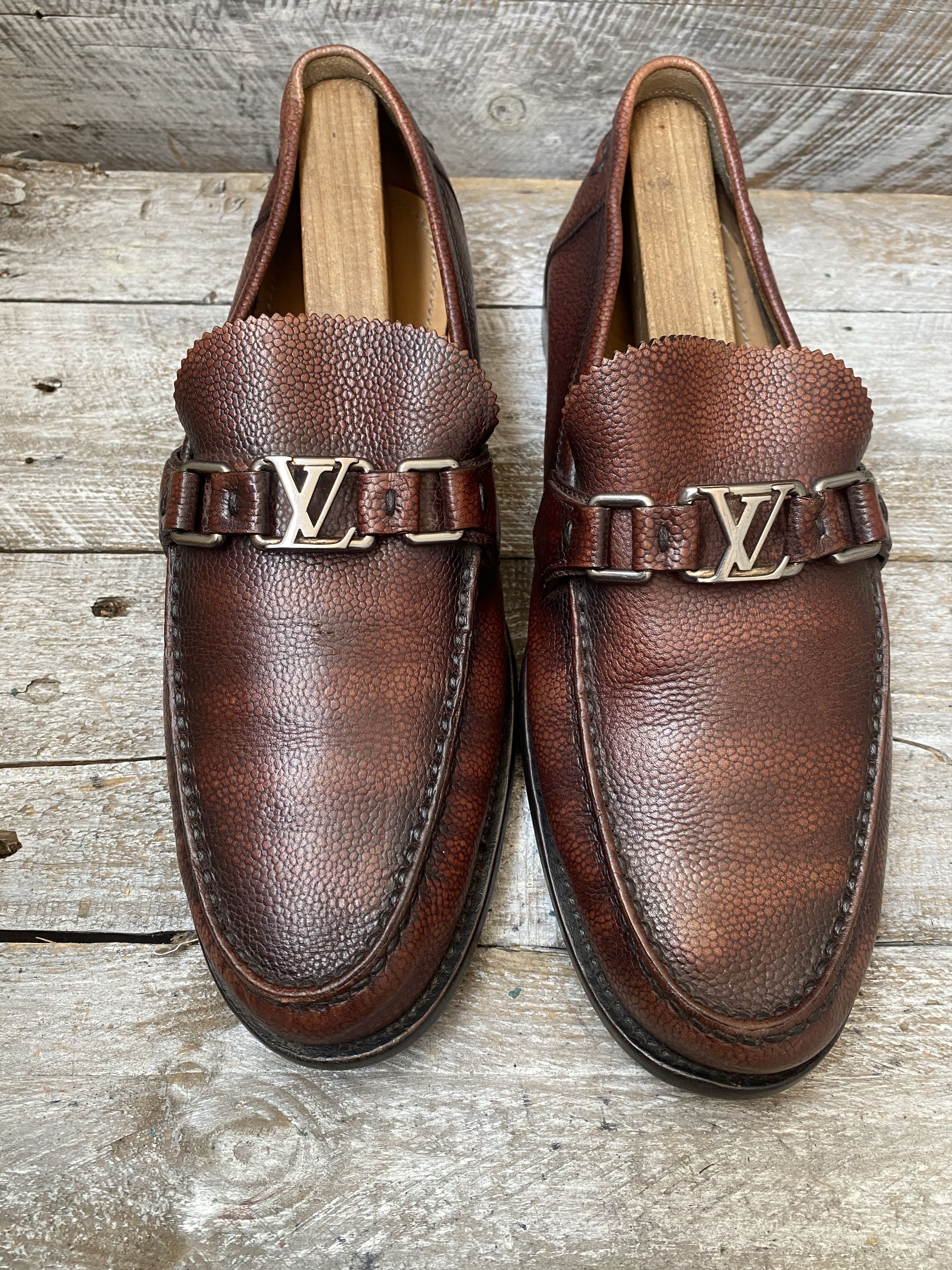 Louis Vuitton Louis vuitton major pebble grain loafer uk 8.5 Size US 9.5 / EU 42-43 - 3 Thumbnail
