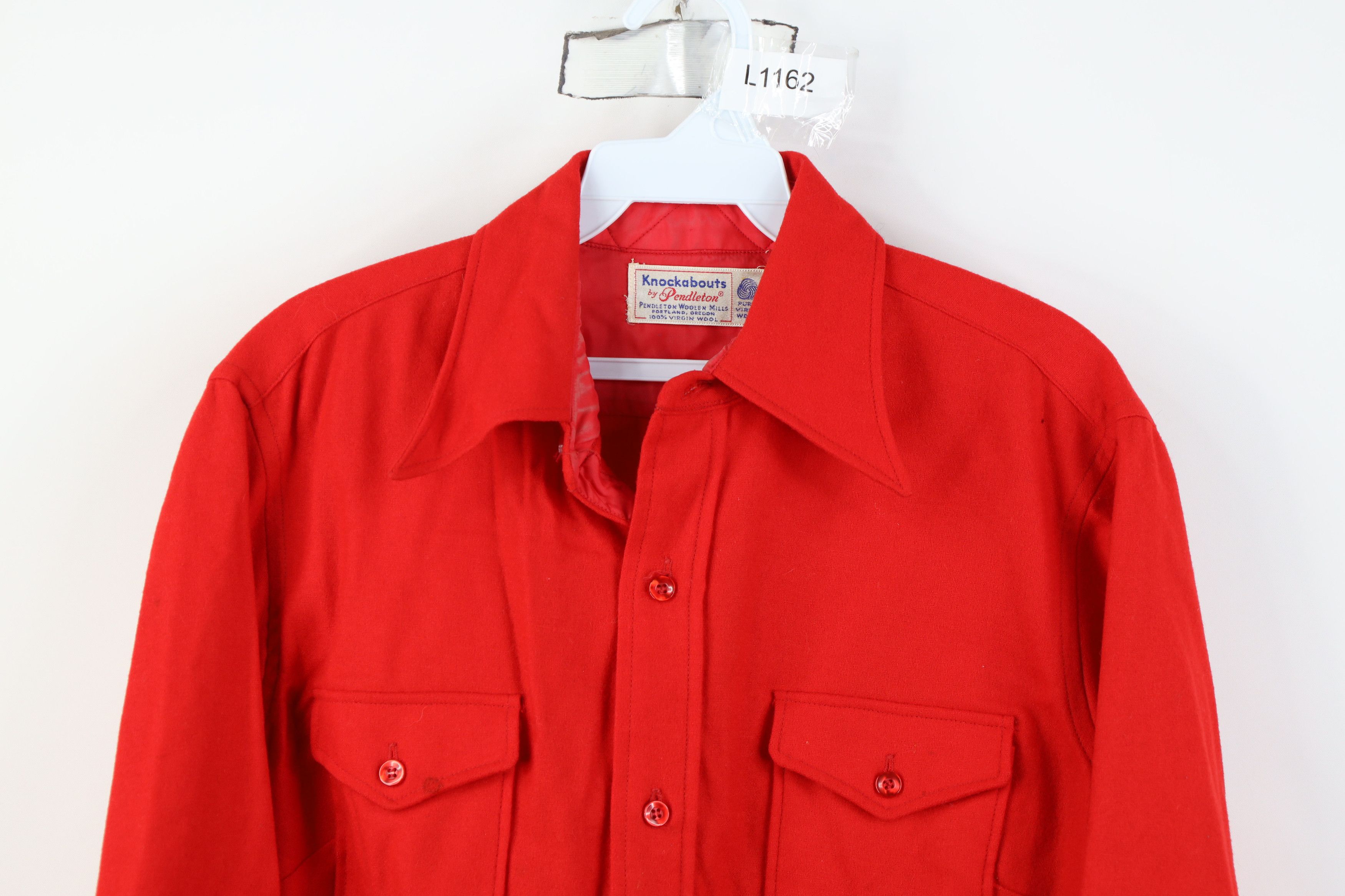 Pendleton Vintage 60s 70s Pendleton Board Button Shirt Red USA Size US M / EU 48-50 / 2 - 2 Thumbnail