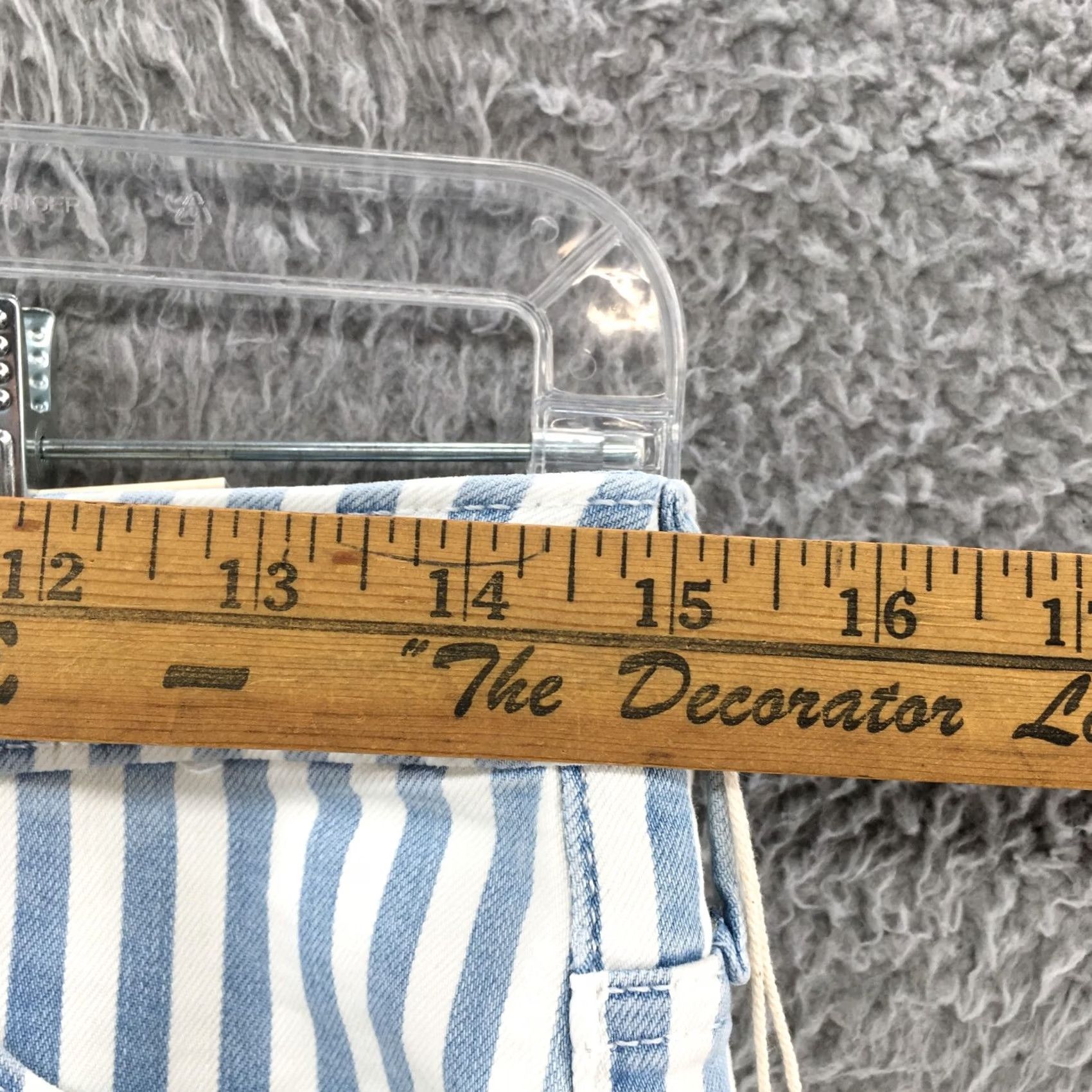 Vintage Universal Thread Mom Shorts Womens 8/29R Blue Striped Cotton Blend Mid Rise NEW Size 30" / US 8 / IT 44 - 4 Thumbnail