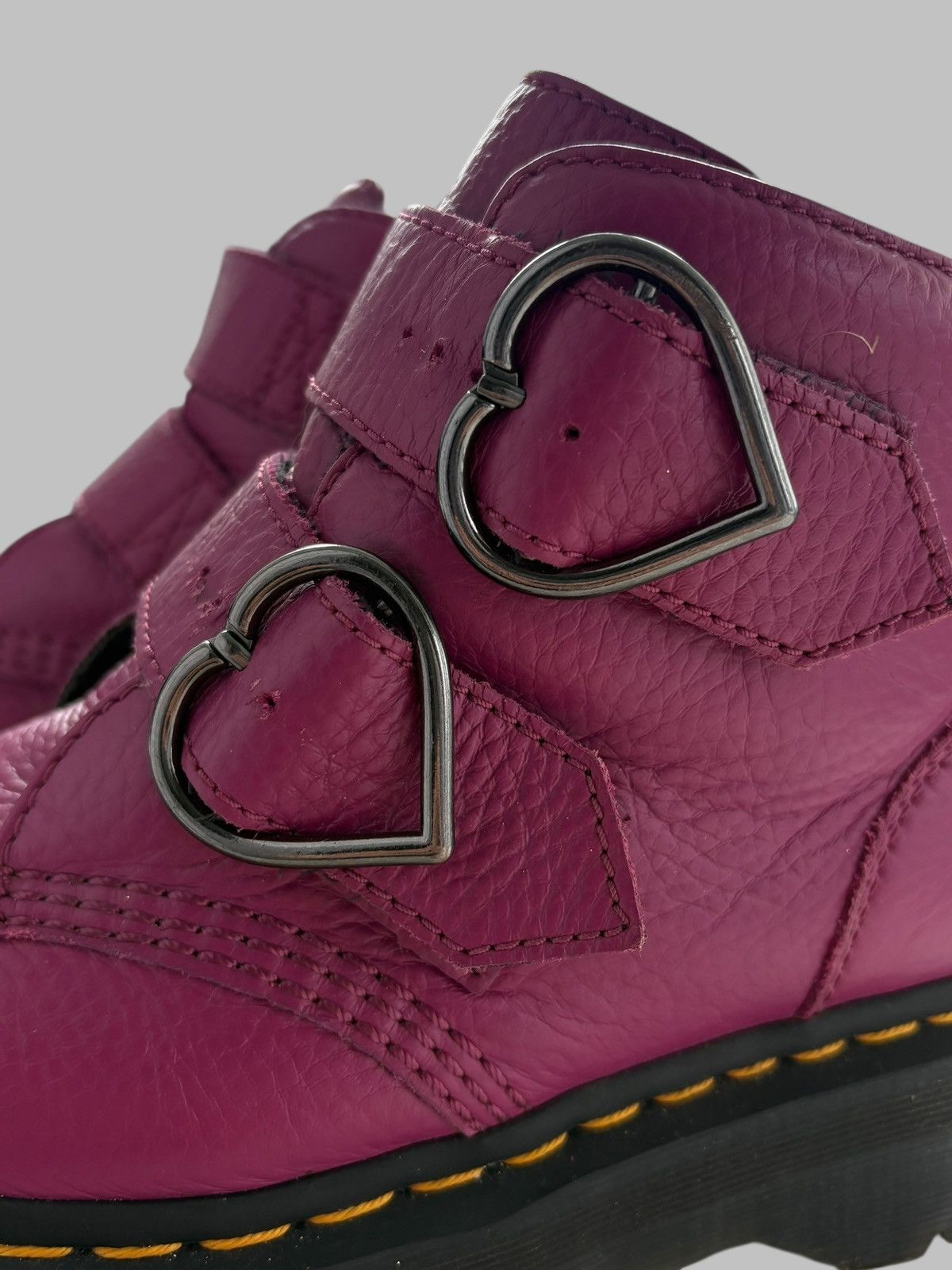 Dr. Martens 🔥Y2K DR MARTENS HEART BUCKLE BOOTS BRATZ CYBER GOTH GIRLCORE Size US 6 / EU 39 - 4 Thumbnail