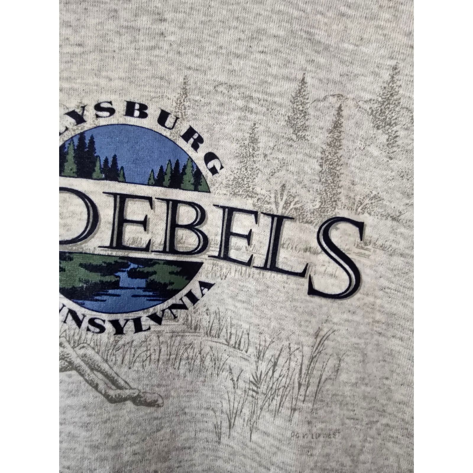 Jerzees Vintage Wildlife Deer Pennsylvania Knoebels Gray L Shirt 90s Size US L / EU 52-54 / 3 - 5 Thumbnail