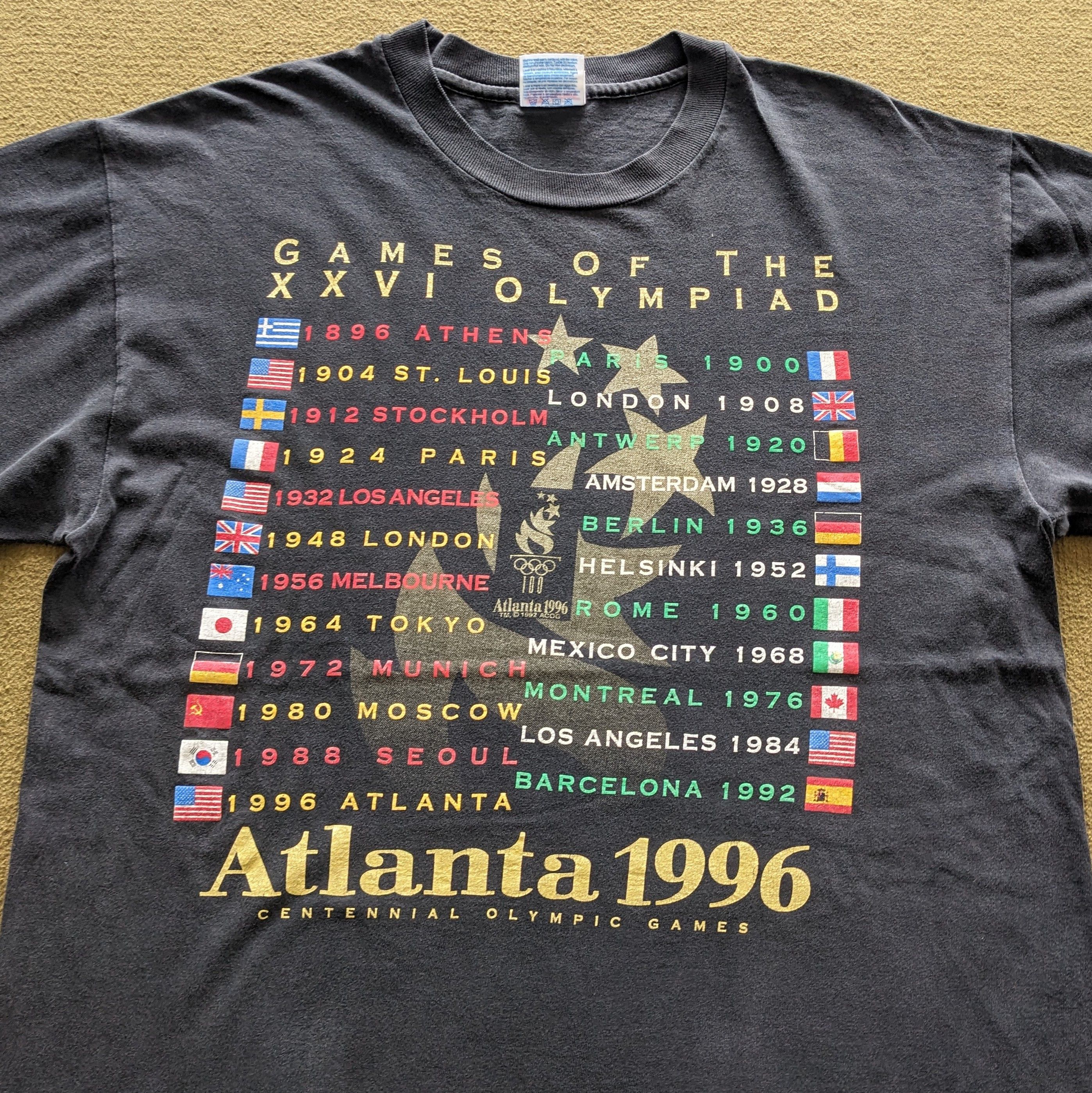 Vintage Vintage 90's ATLANTA 1996 Olympics T-shirt Size US L / EU 52-54 / 3 - 2 Thumbnail