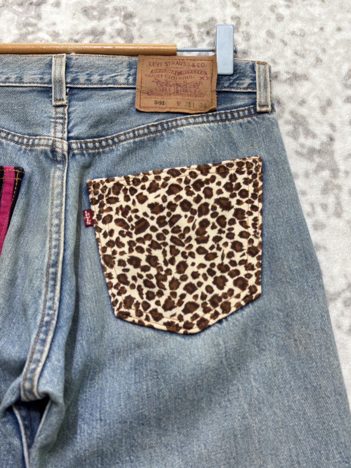 Levi's Levi’s 501 Custom Patchwork 90s Straight Denim Size US 30 / EU 46 - 11 Thumbnail