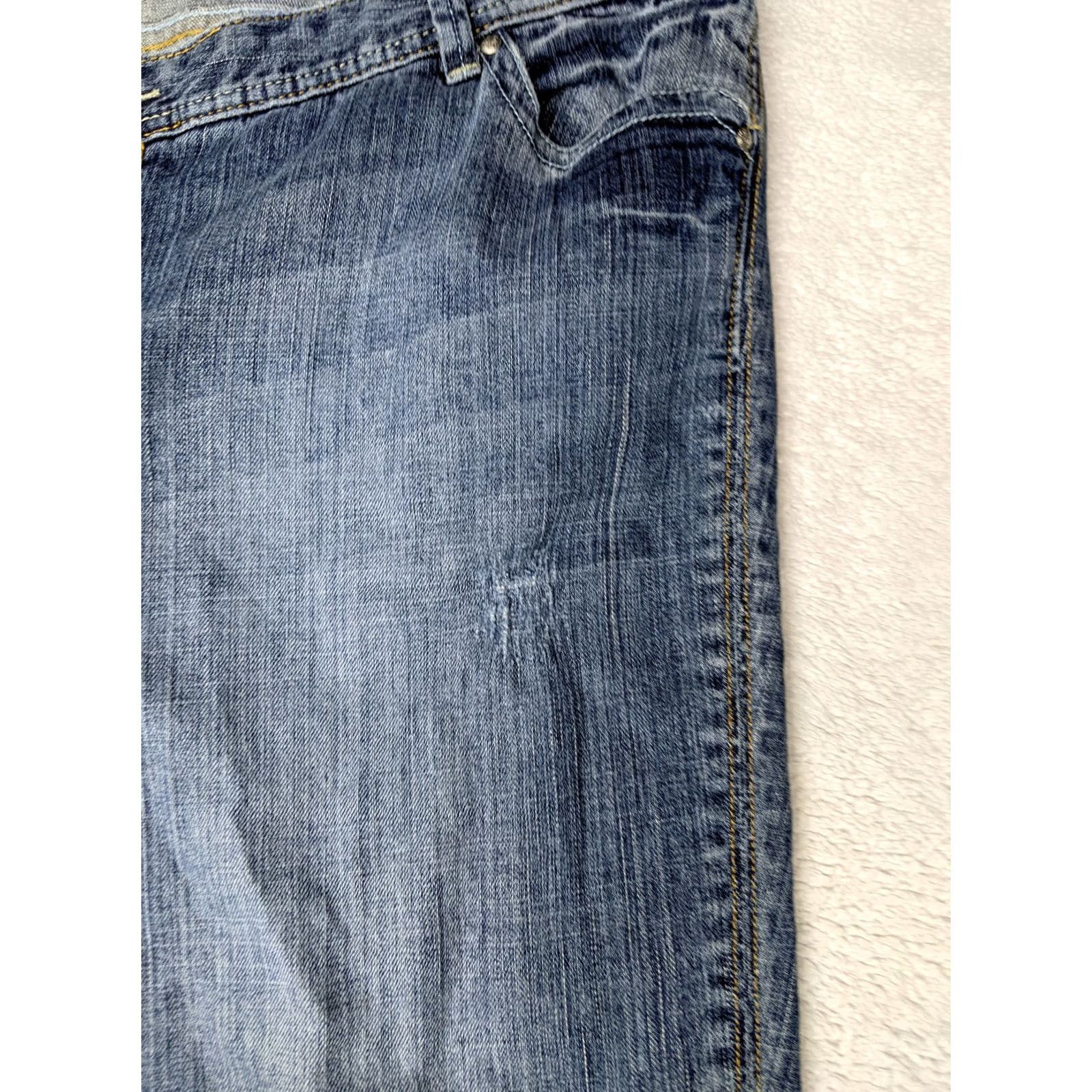 Vintage Lane Bryant Women Jeans 20 Blue High Rise Tapered Distressed 5 Pocket Med Wash Denim 32in Inseam Womens Size 28" / US 6 / IT 42 - 6 Thumbnail